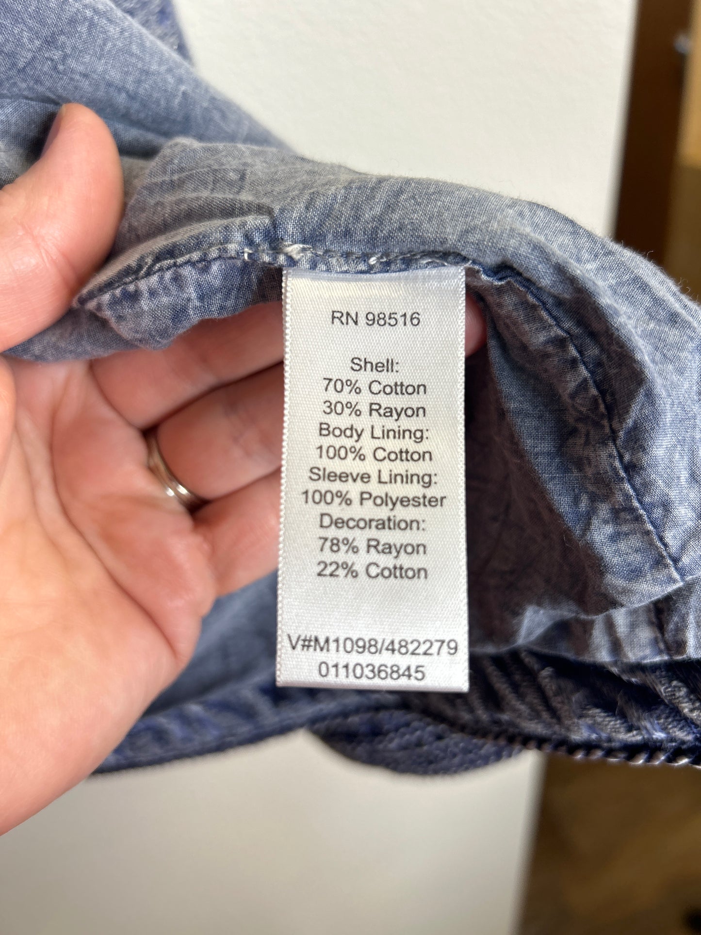 Coldwater Creek blue ornate jacket women’s 3x