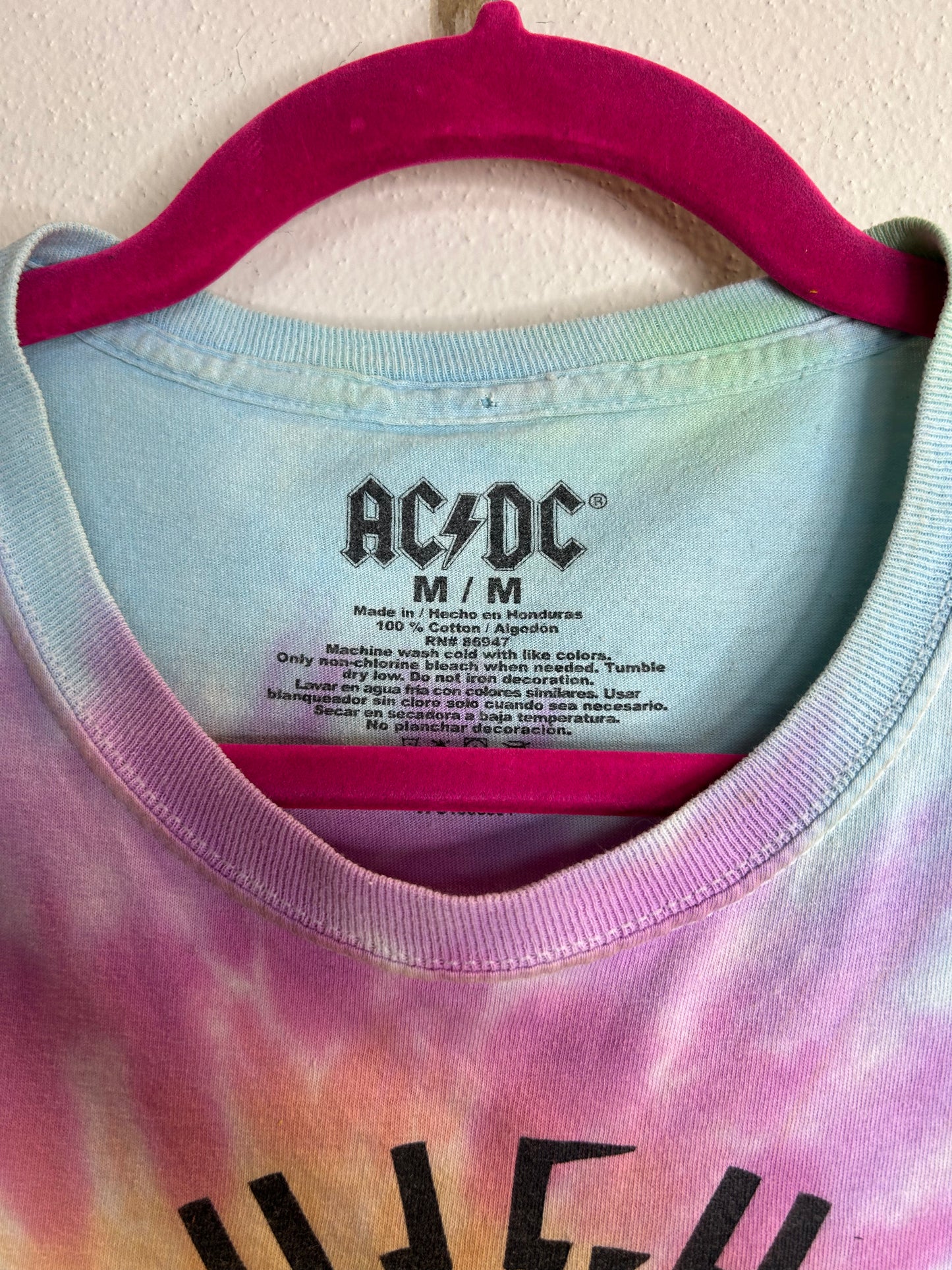 AC/DC upcycled kantha dress size M