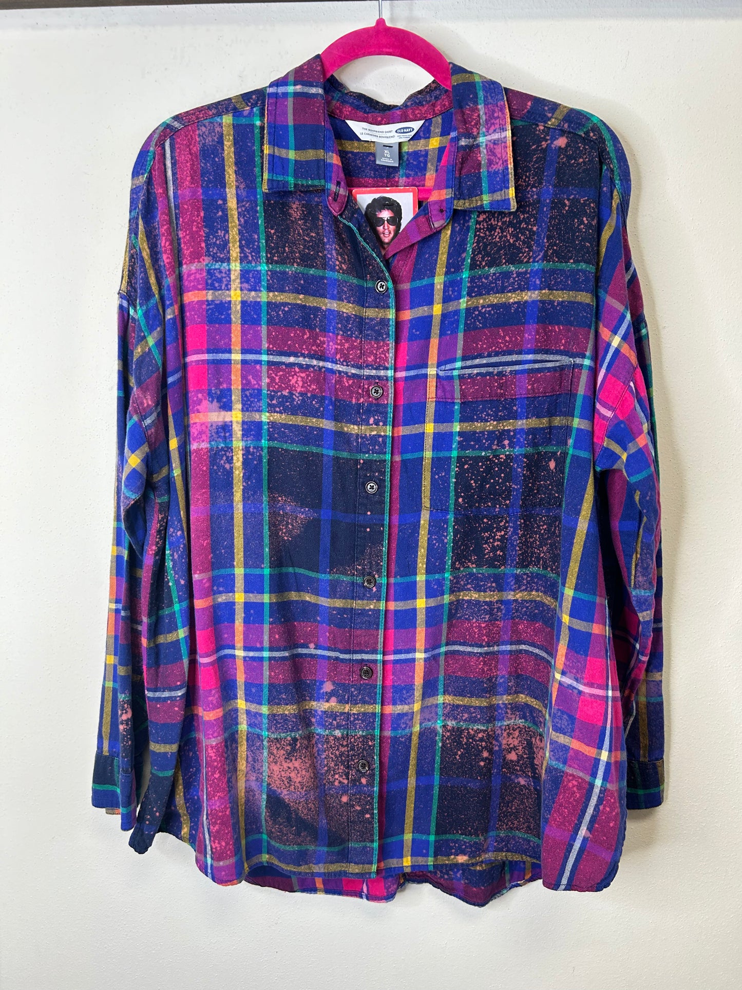 Green Life upcycled flannel shirt women’s XL