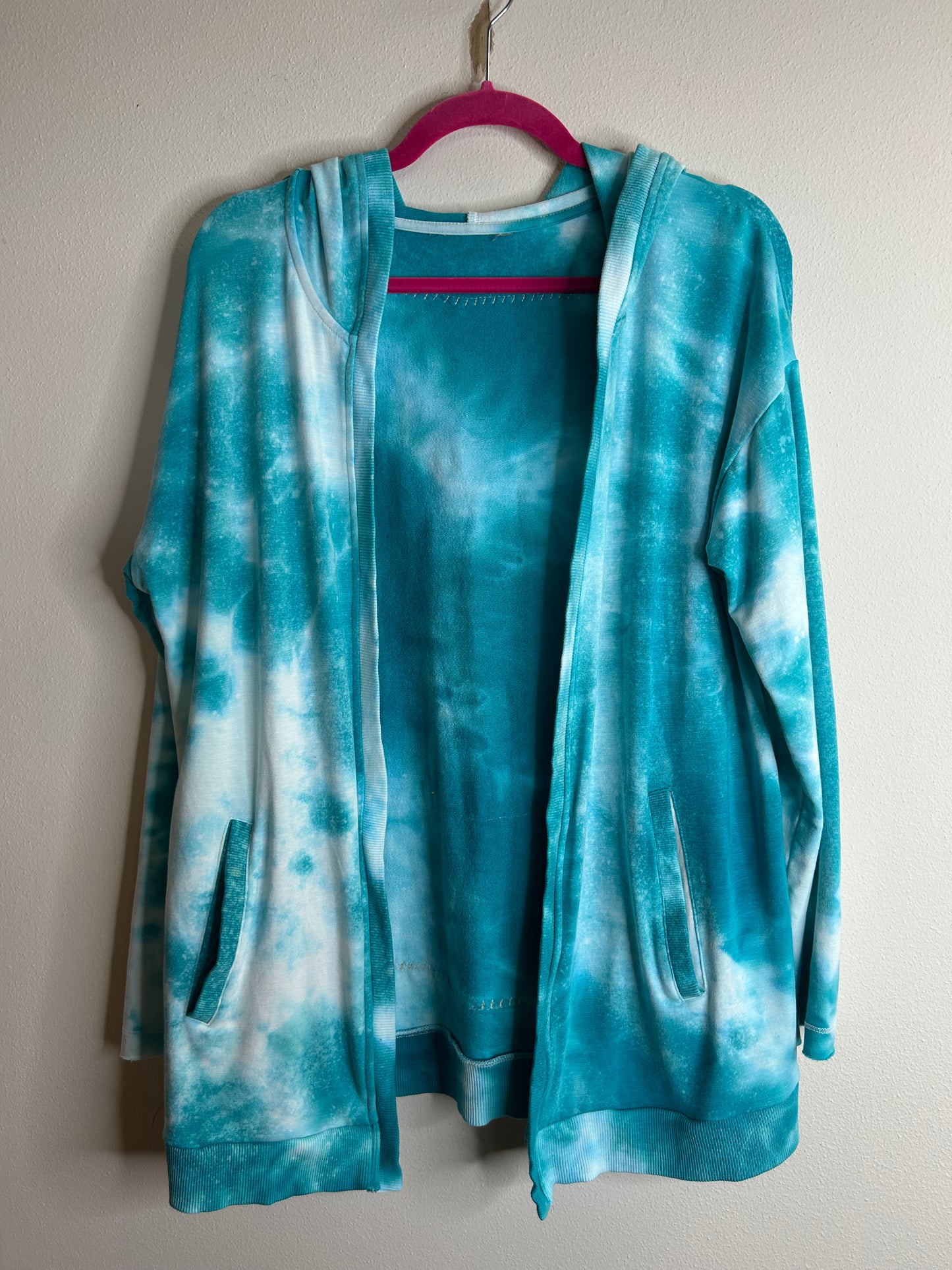 Grateful Dead upcycled blue hoodie womens L