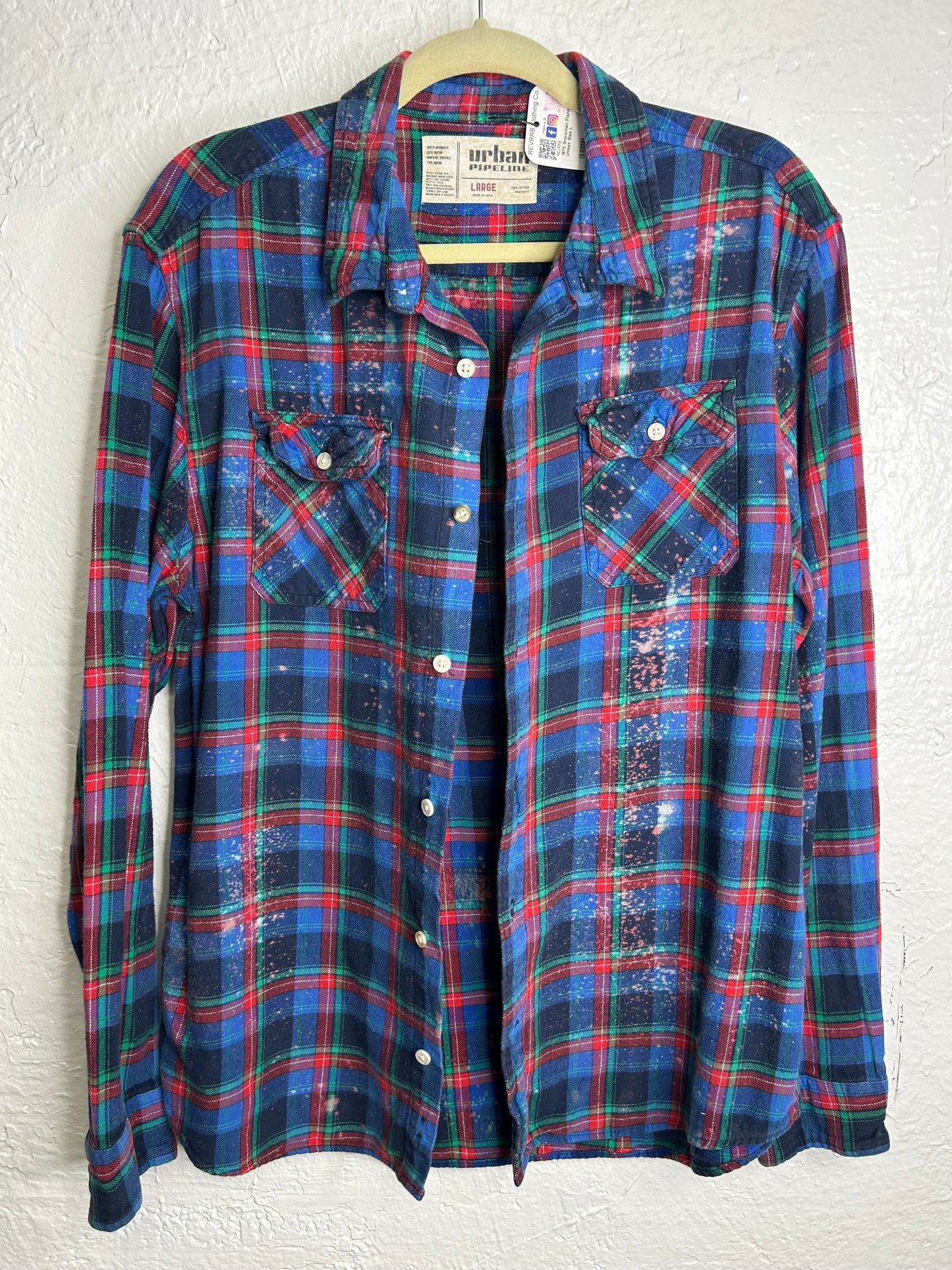 Snowmen flannel shirt unisex size L