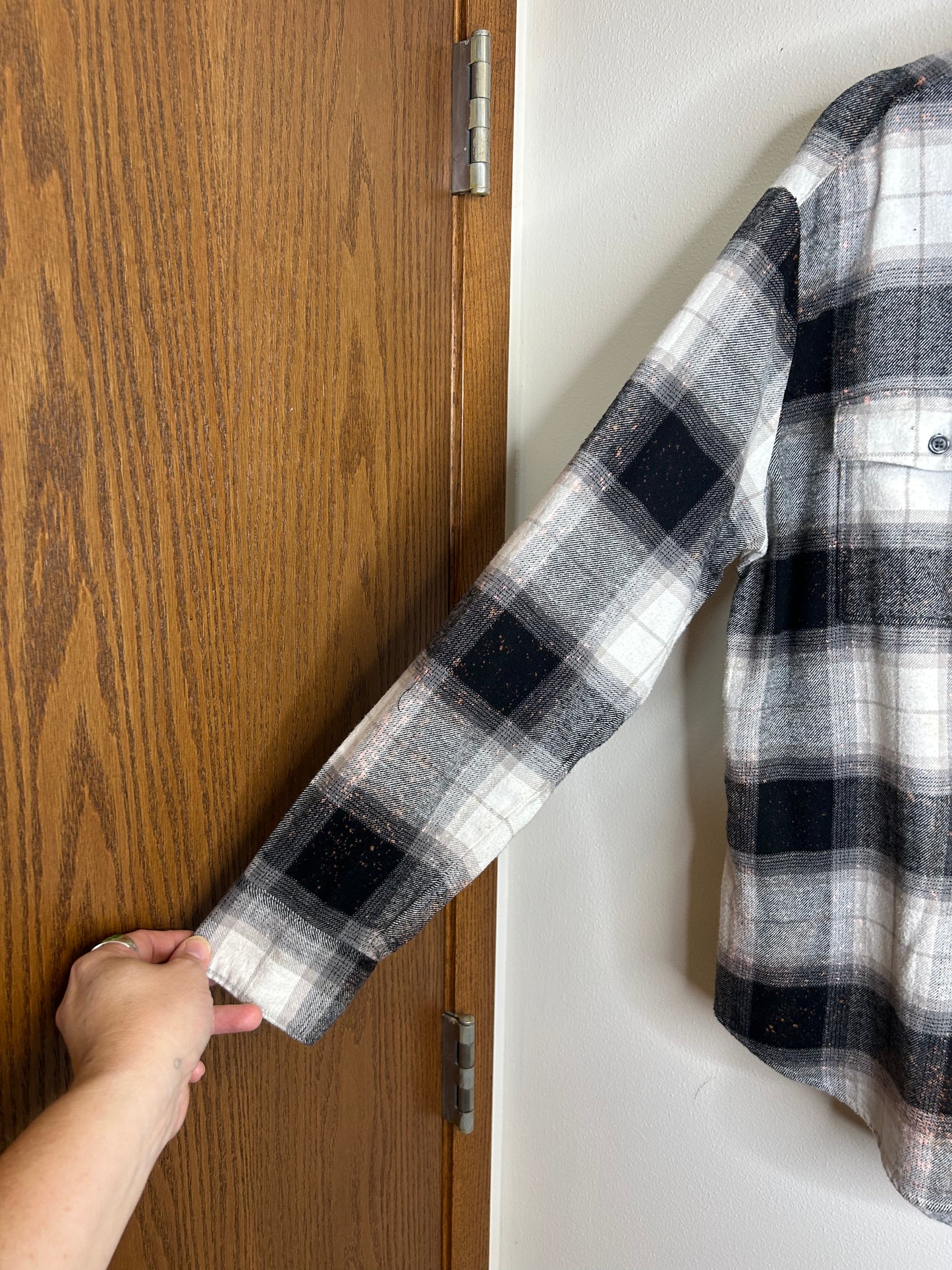 Nirvana upcycled flannel shirt womens M