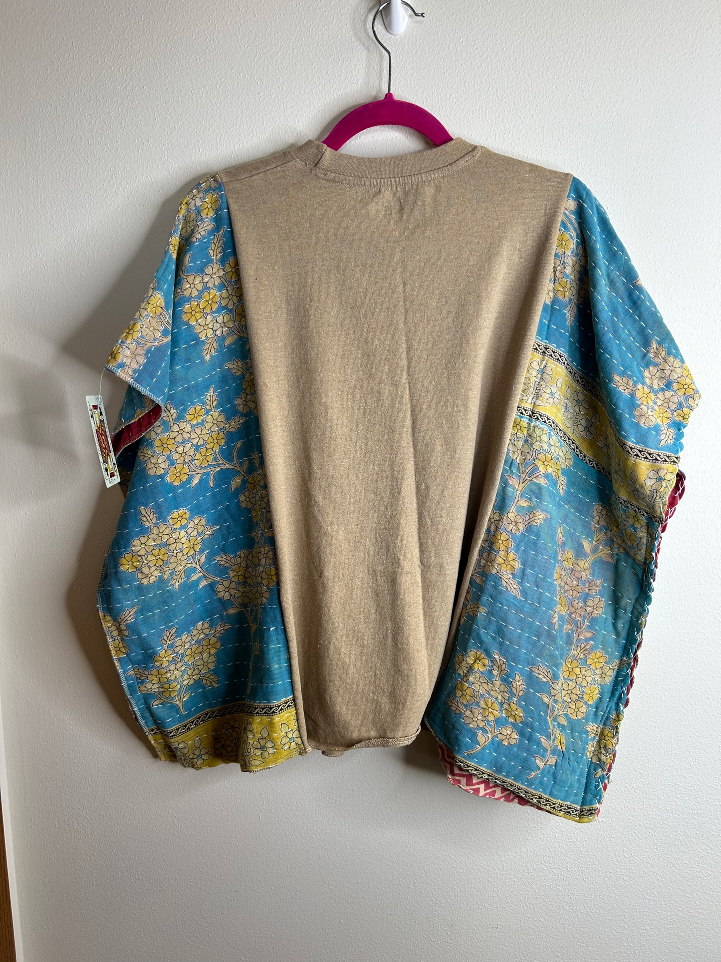 Road Tripping upcycled kantha top, one size