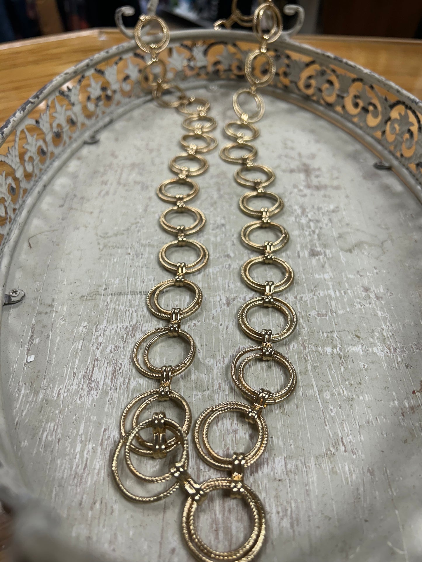 Gold chain vintage necklace