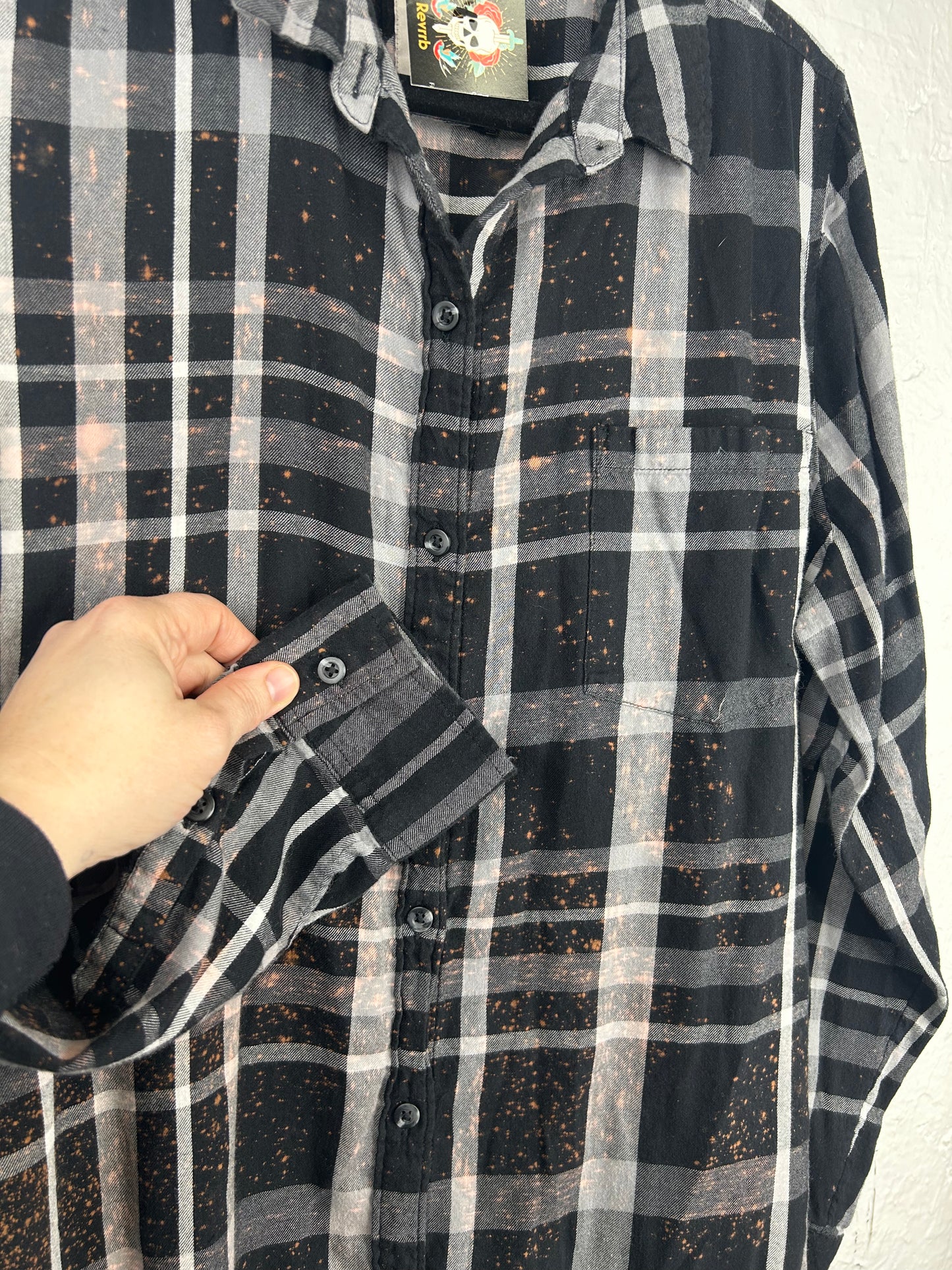 Irish St Patricks Day upcycled flannel shirt womens size XXL 2X