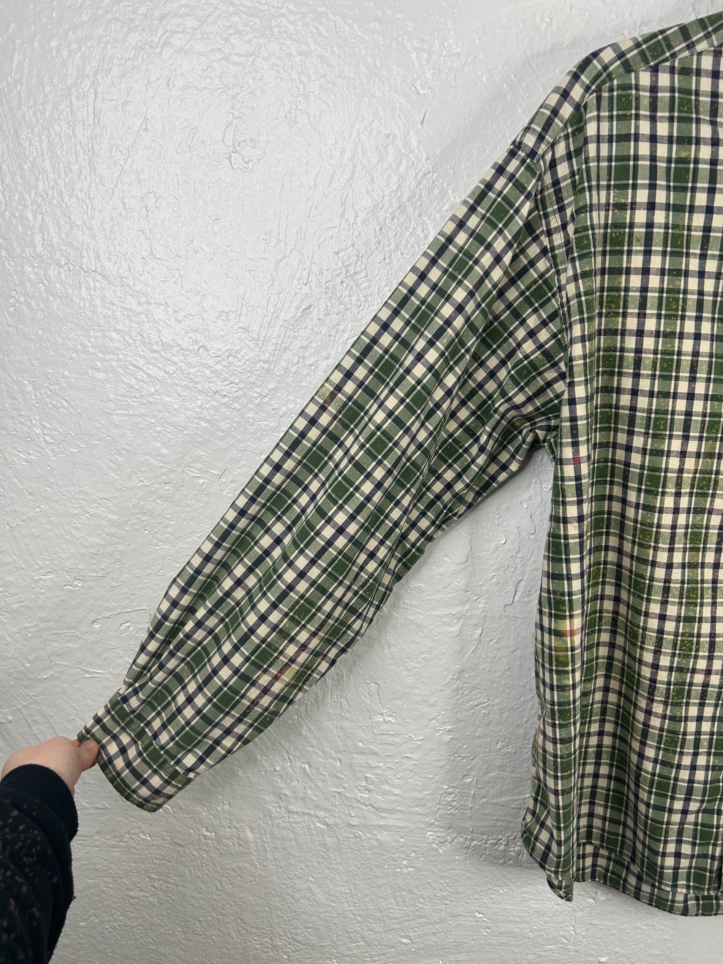 St Patricks Day Drink Wisconsibly upcycled flannel shirt unisex L
