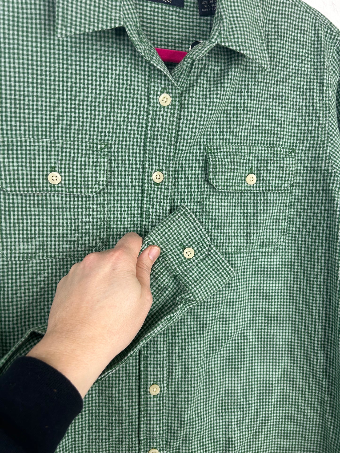 In My Hoppy Place Wisconsin St Patricks Day upcycled flannel shirt unisex M