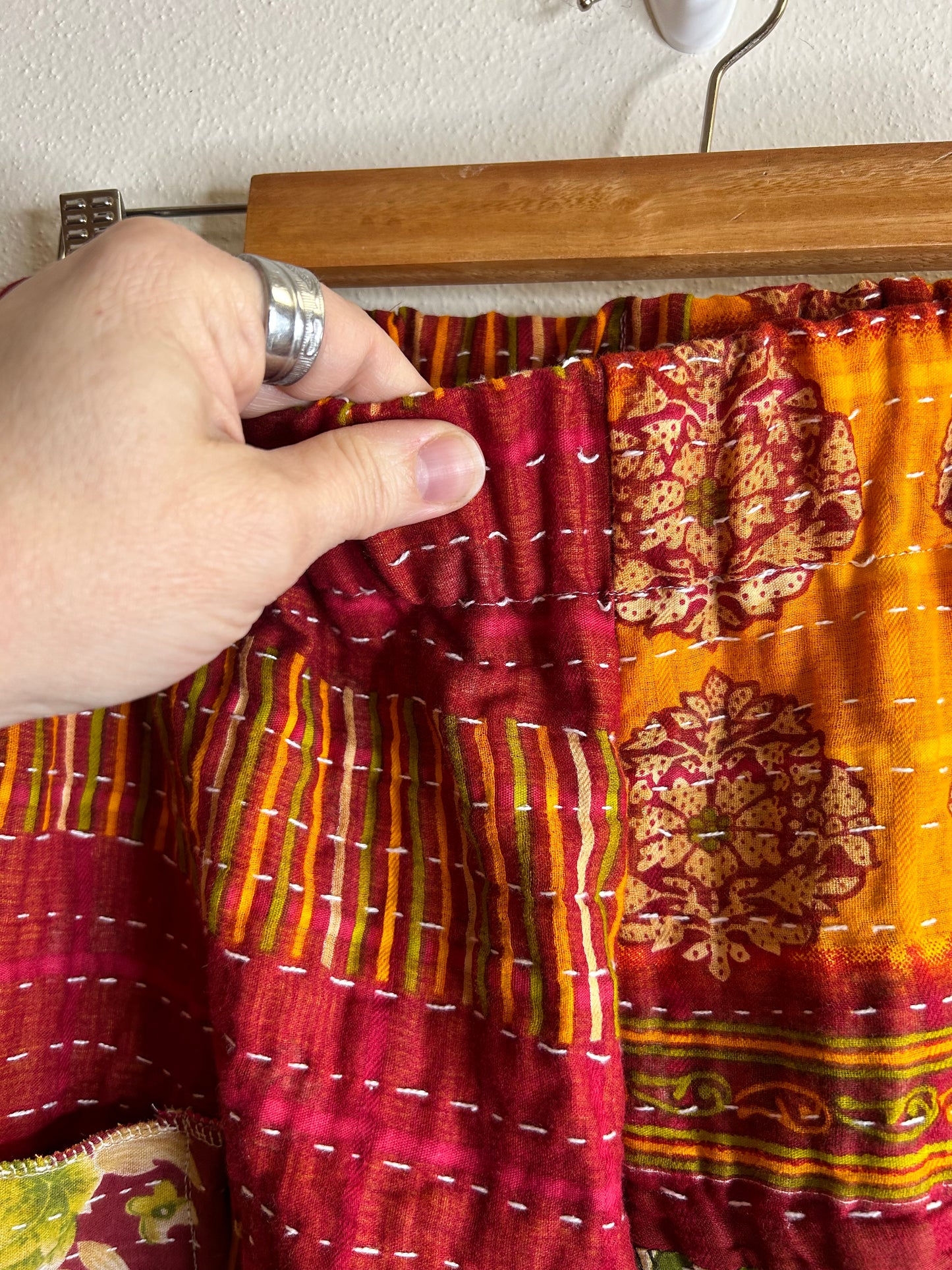 Handmade kantha shorts unisex size M/L