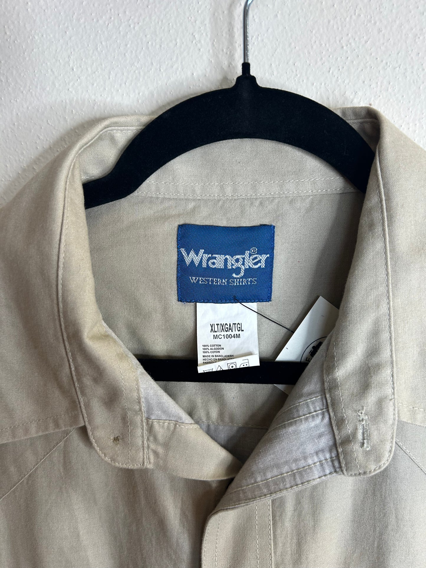 Vintage Wrangler western shirt size XL/2x tall