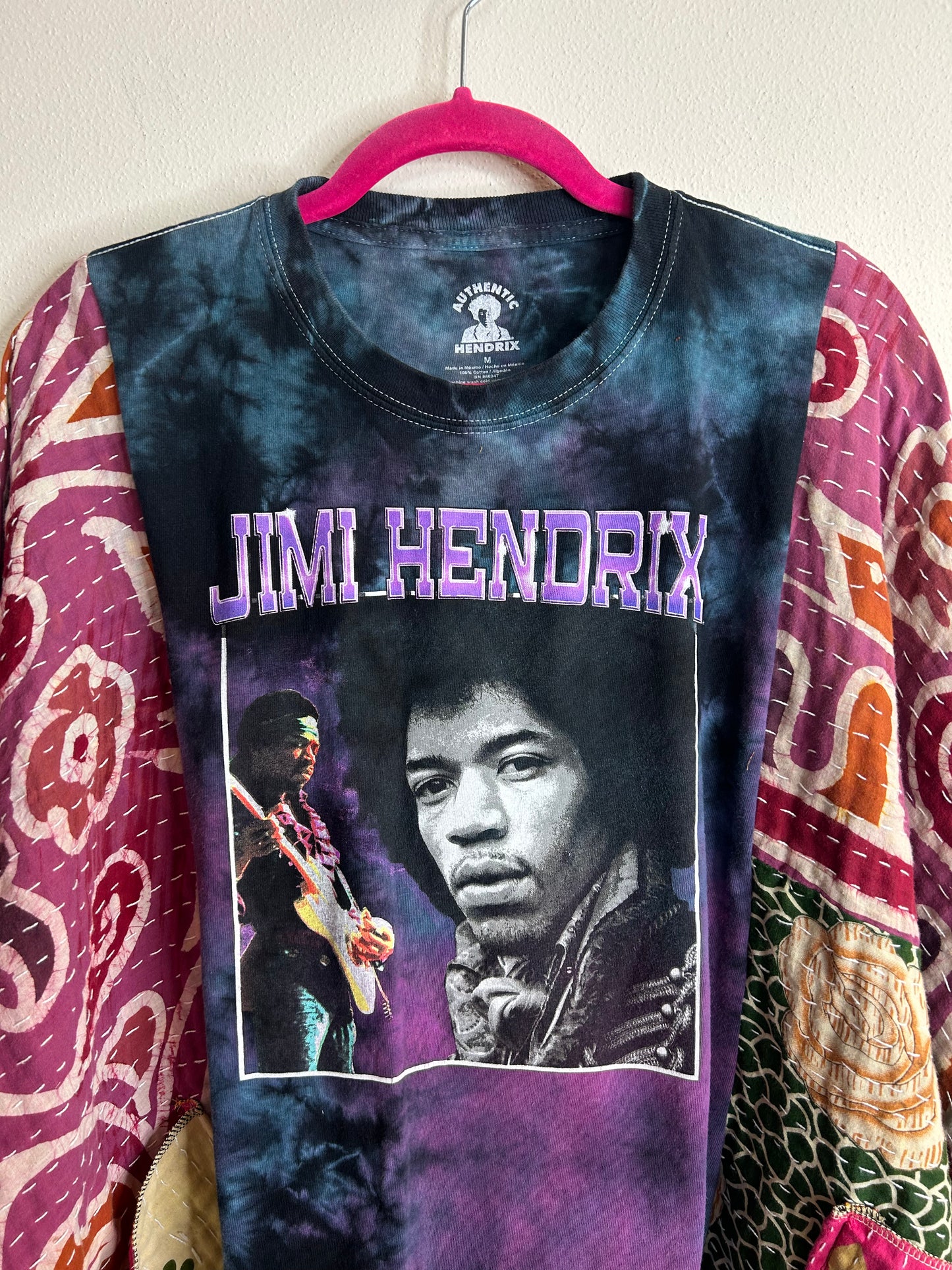 Jimi Hendrix upcycled kantha poncho