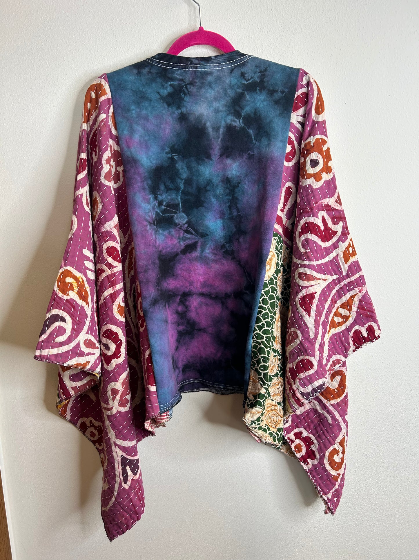 Jimi Hendrix upcycled kantha poncho