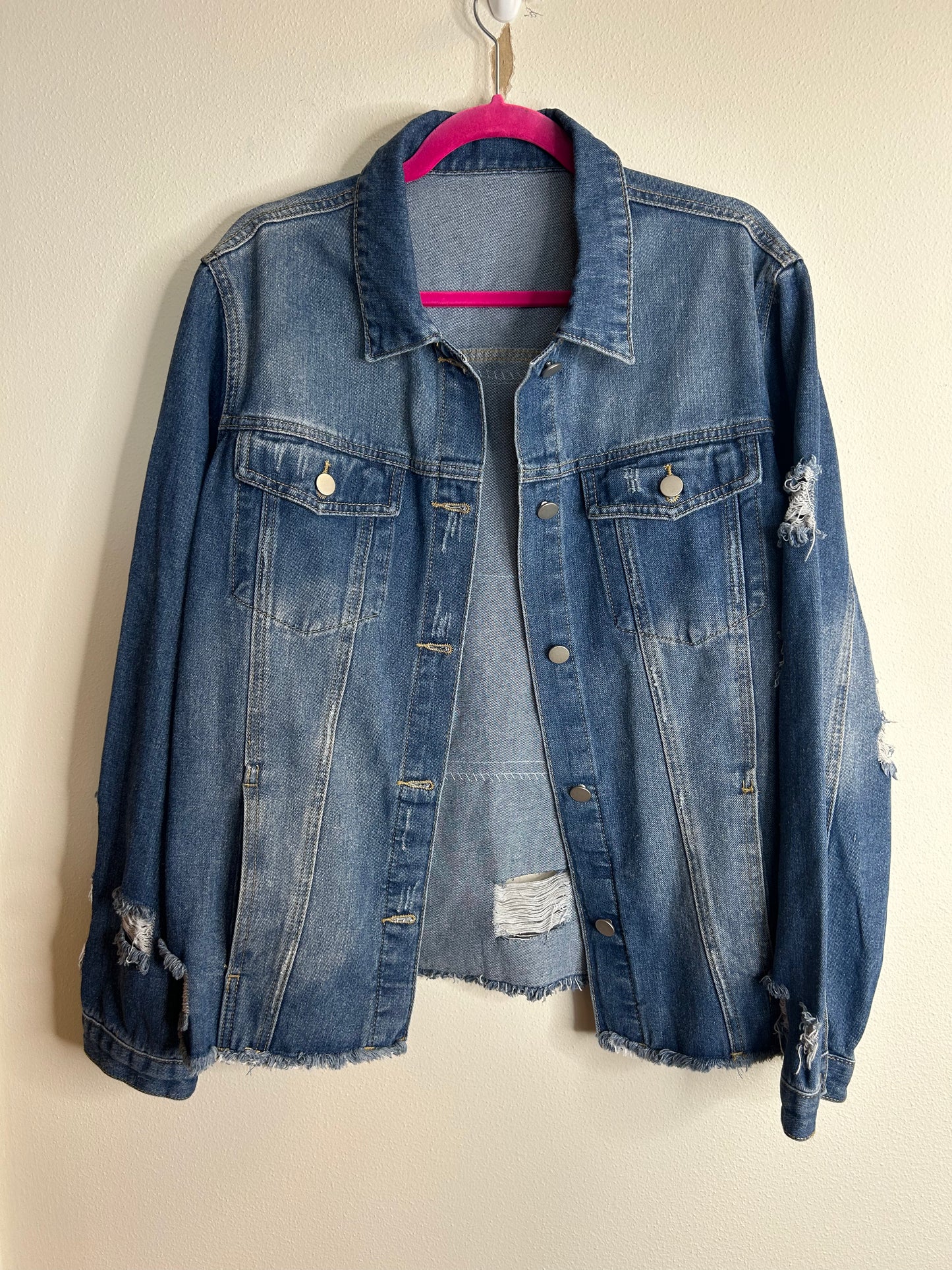 Country Music and Beer denim jacket womens XL
