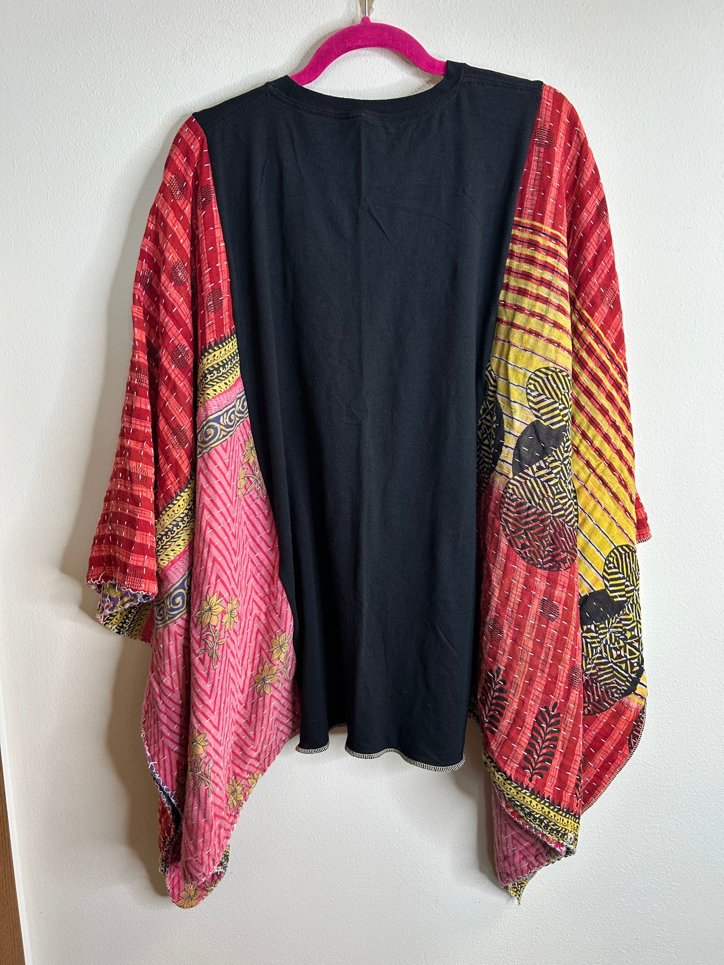 Jimi Hendrix upcycled kantha poncho