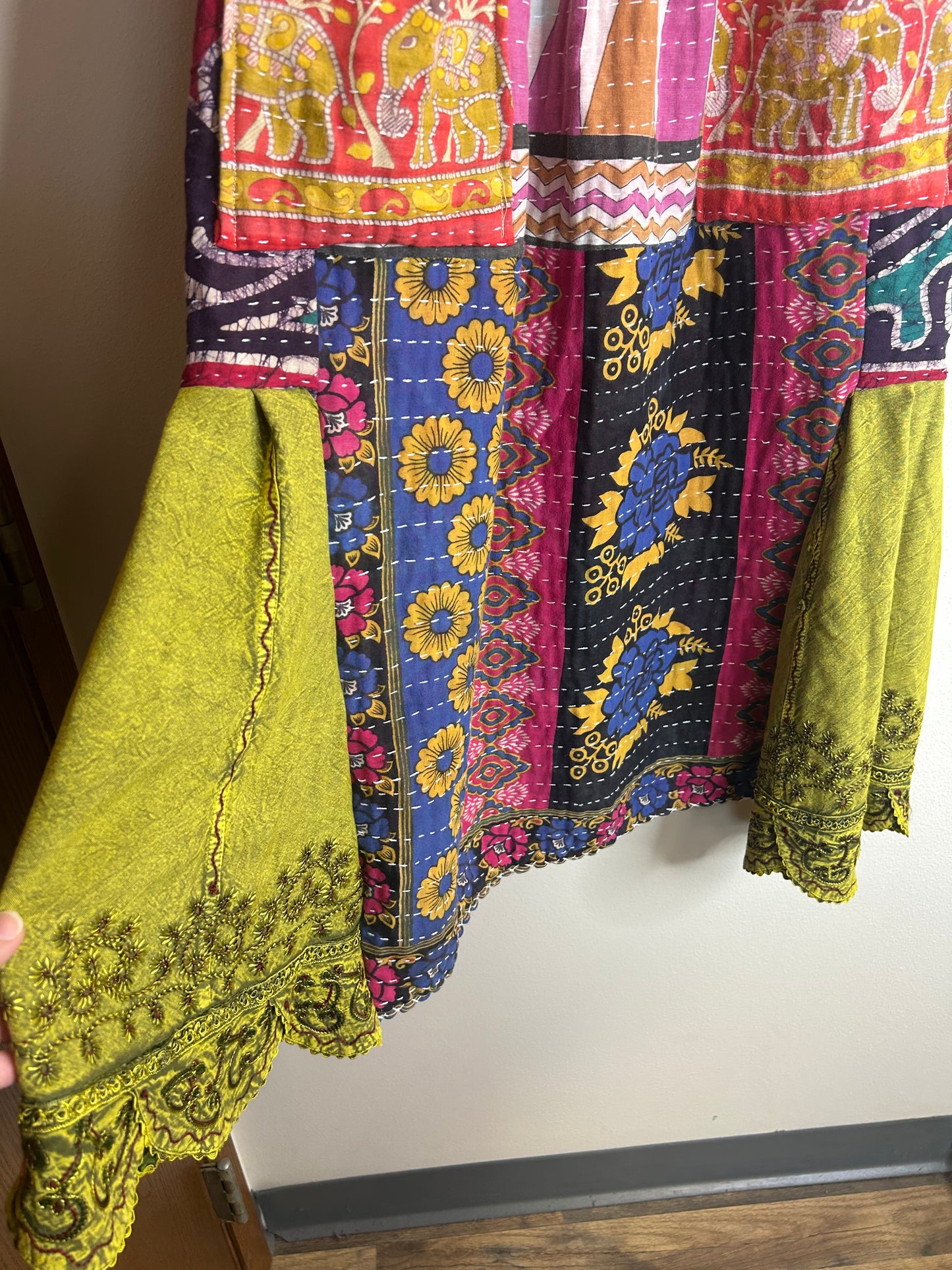 Sewing Makes It Better upcycled kantha dress womens size S