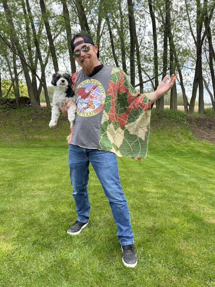 South Park upcycled kantha poncho