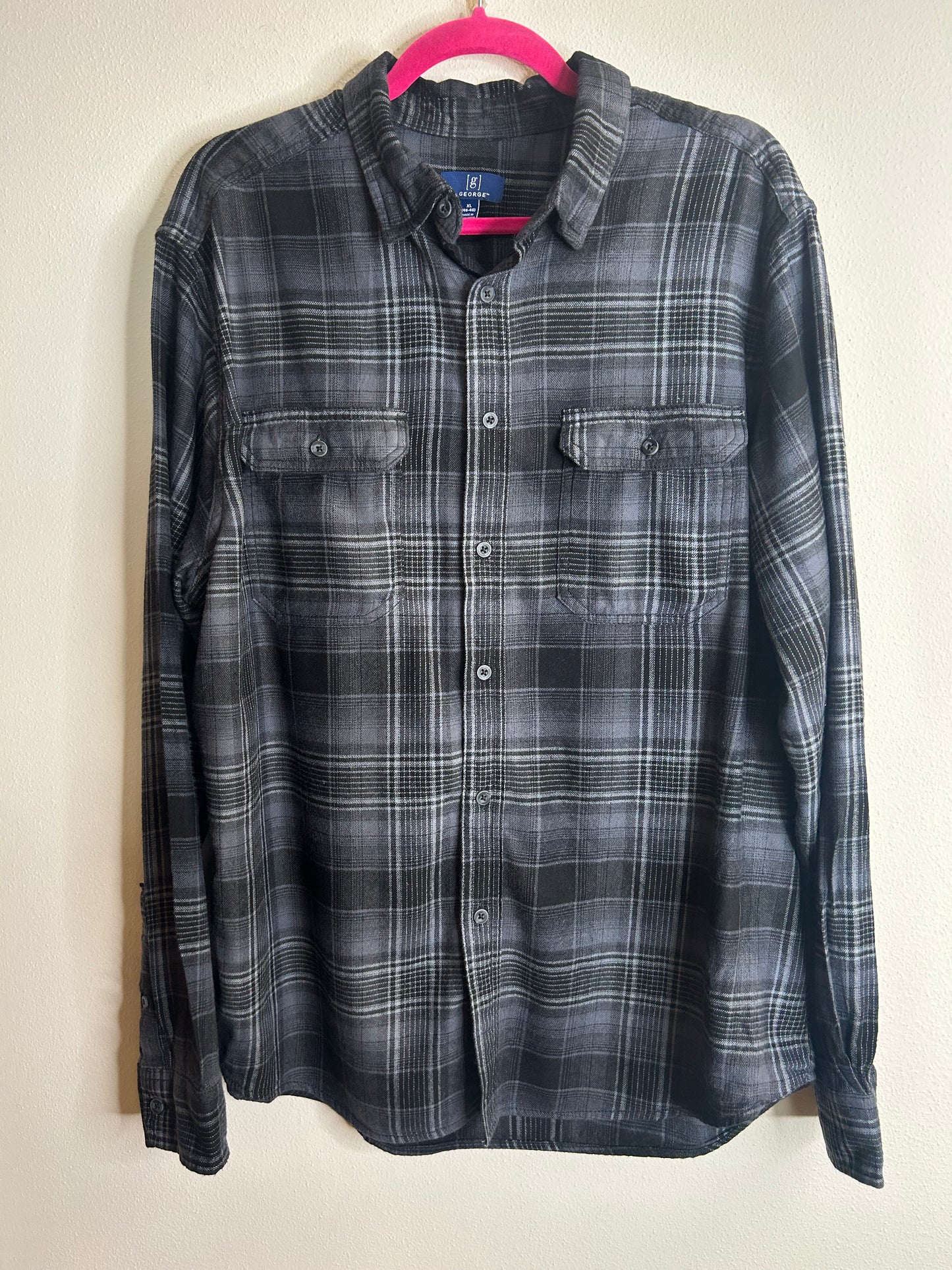 Fortune Telling upcycled flannel shirt unisex size XL