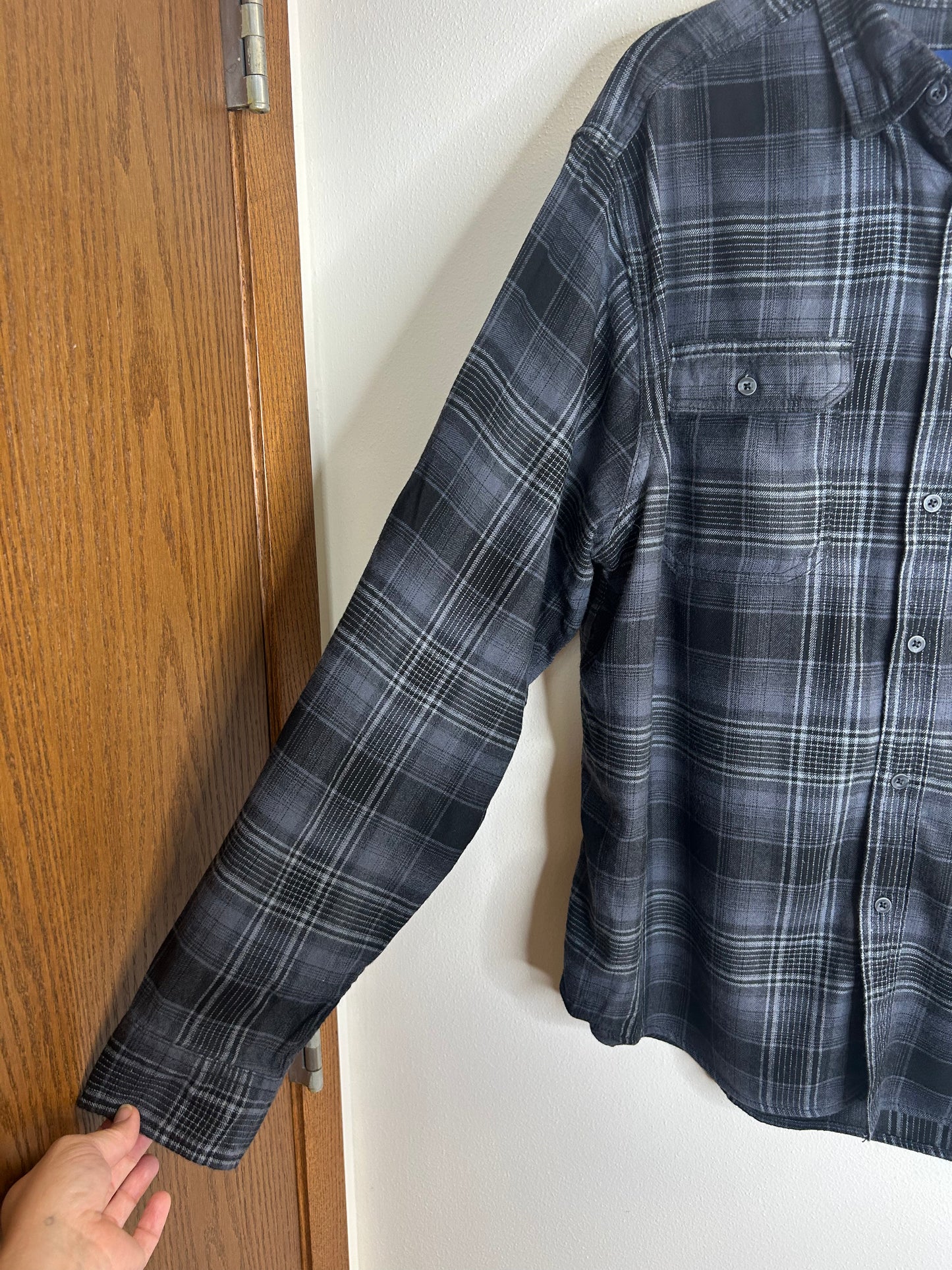 Fortune Telling upcycled flannel shirt unisex size XL