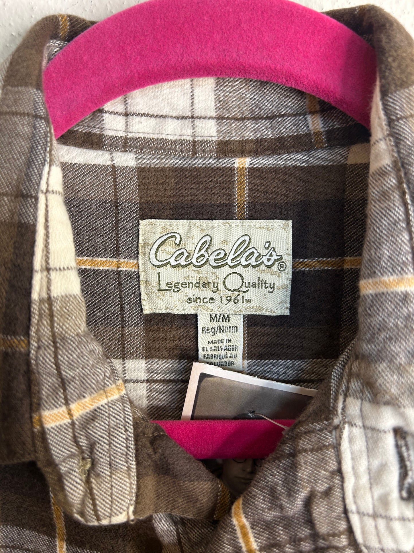 Cowgirl brown upcycled western flannel shirt unisex size M