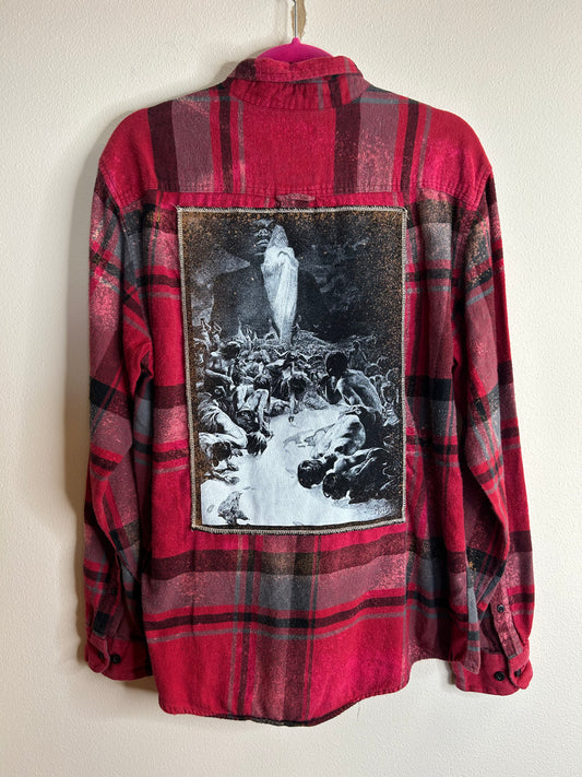 Mystic Le Pater upcycled flannel shirt unisex size M
