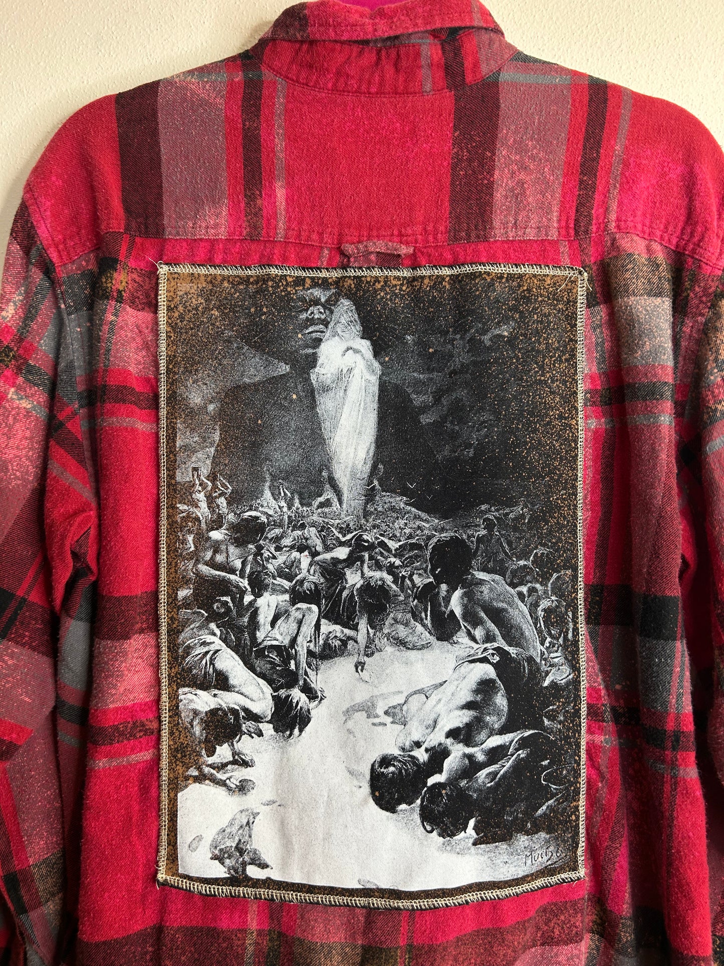 Mystic Le Pater upcycled flannel shirt unisex size M