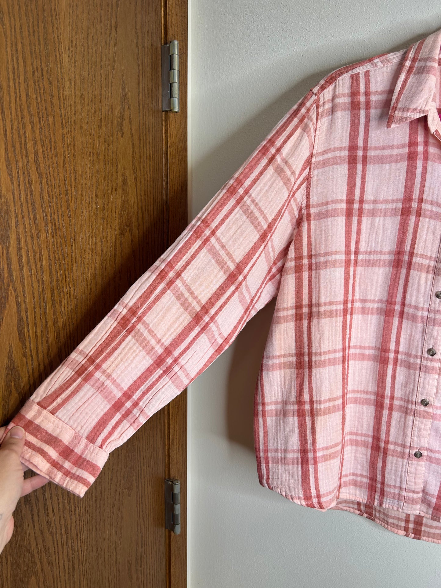 Wisconsin Badgers upcycled flannel shirt womens XL