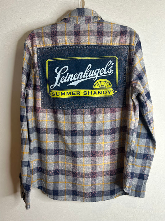 Leinenkugels Summer Shandy upcycled flannel shirt unisex size M