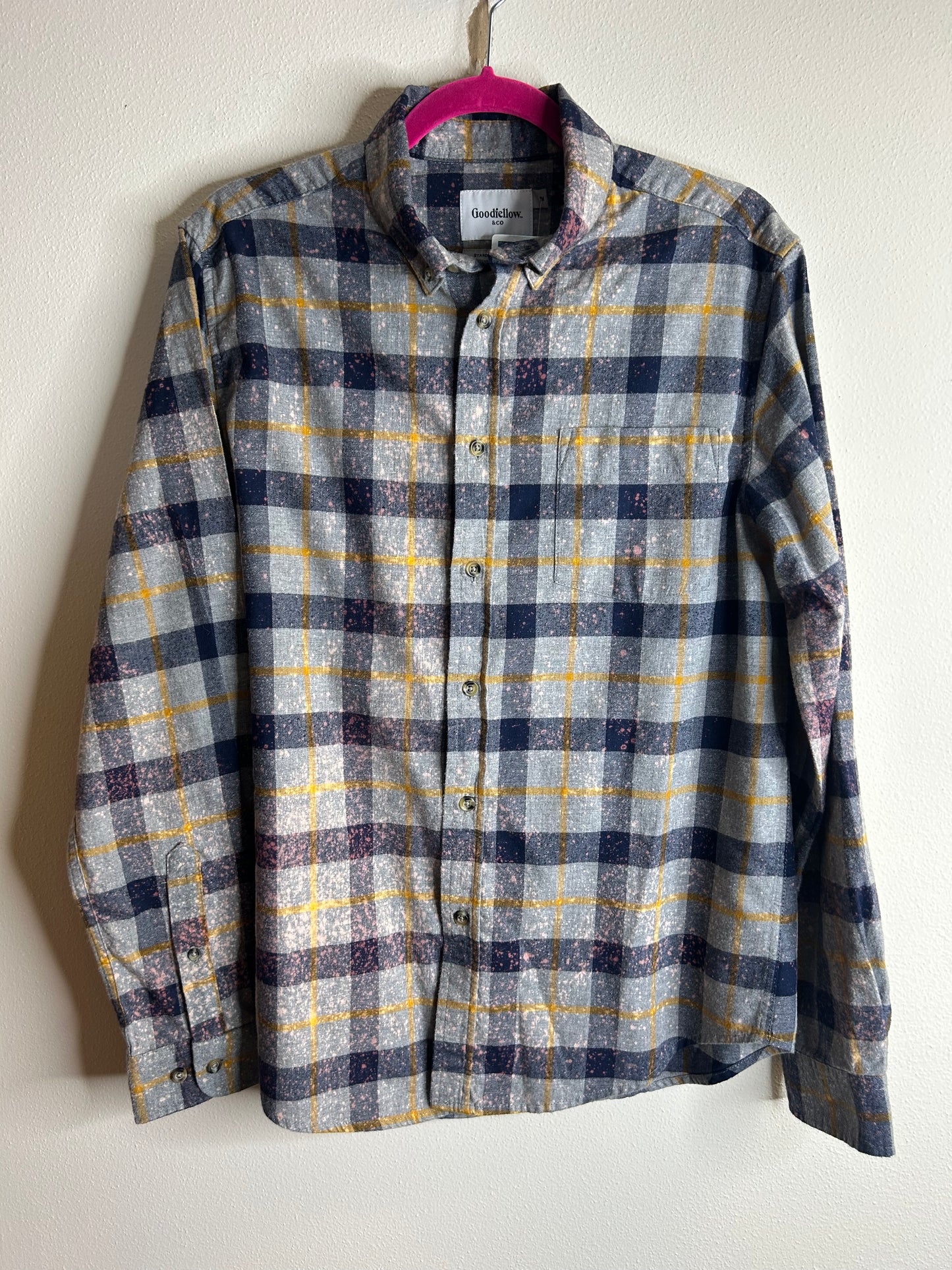Leinenkugels Summer Shandy upcycled flannel shirt unisex size M