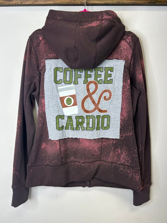 Coffee and Cardio brown hoodie womens M