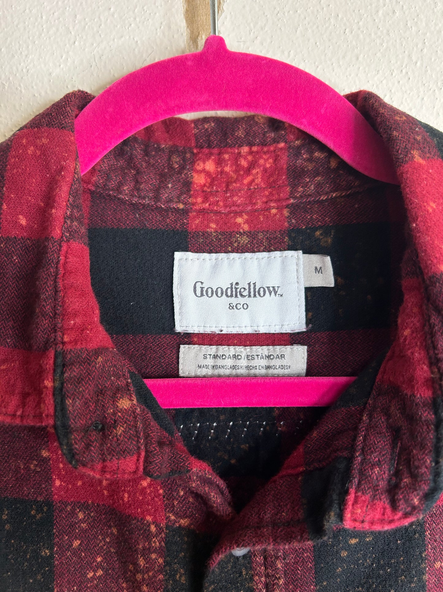 Horror tv series upcycled flannel shirt M
