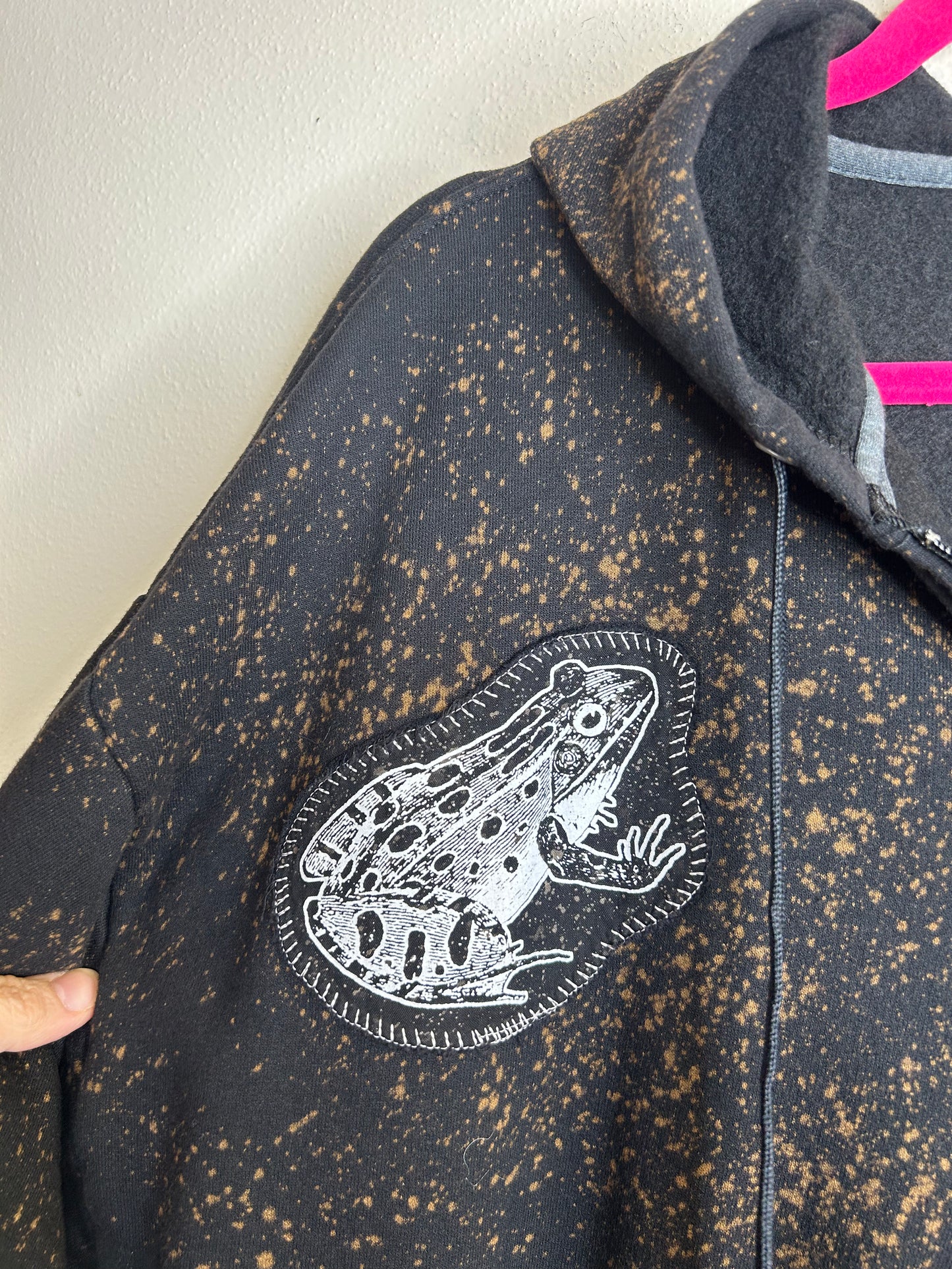 Witches upcycled black hoodie 2X