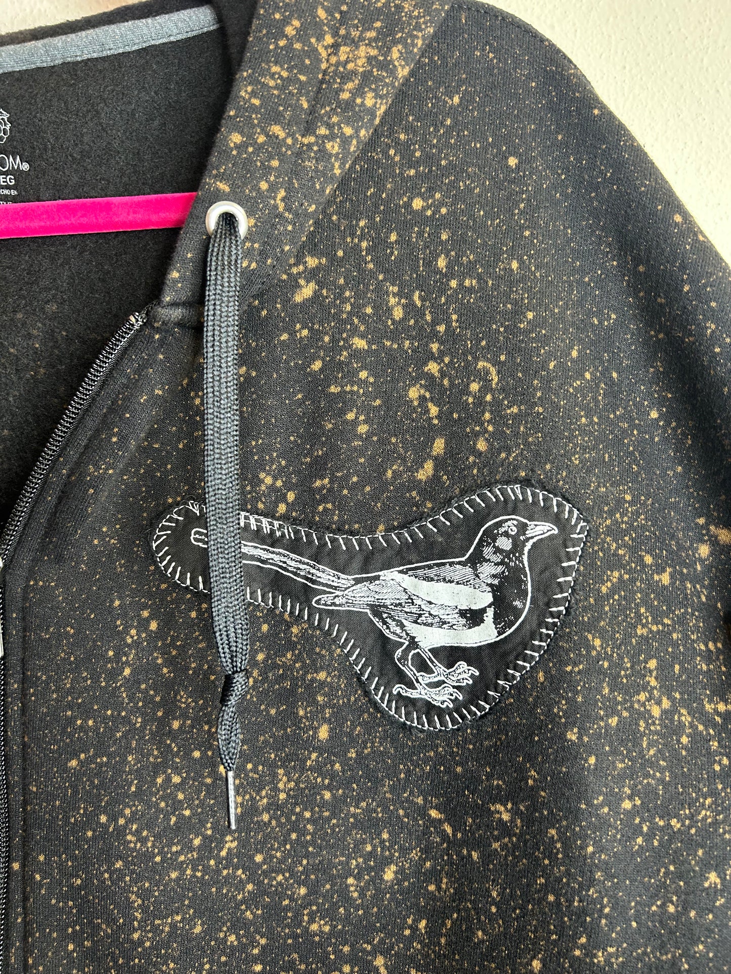 Witches upcycled black hoodie 2X
