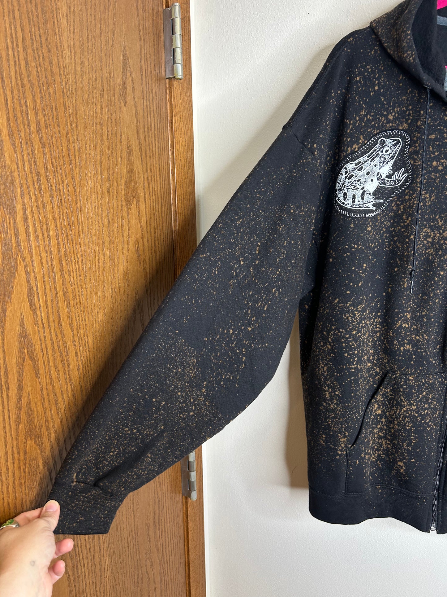 Witches upcycled black hoodie 2X