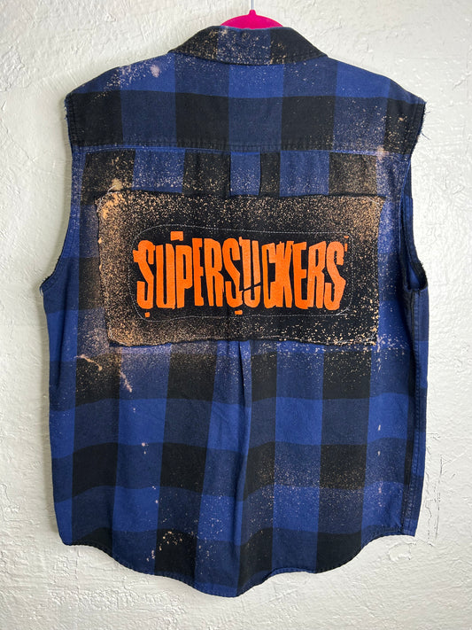 Supersuckers sleeveless flannel shirt unisex L/XL