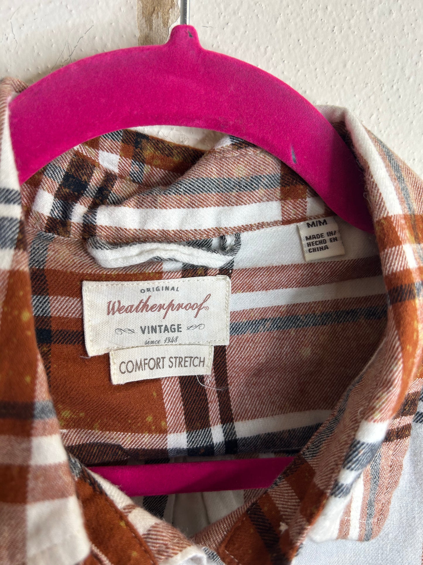Trick or Treat upcycled flannel shirt womens M