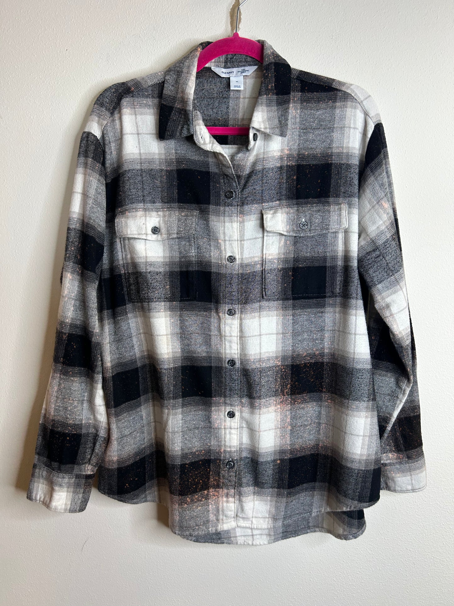 Nirvana upcycled flannel shirt womens M