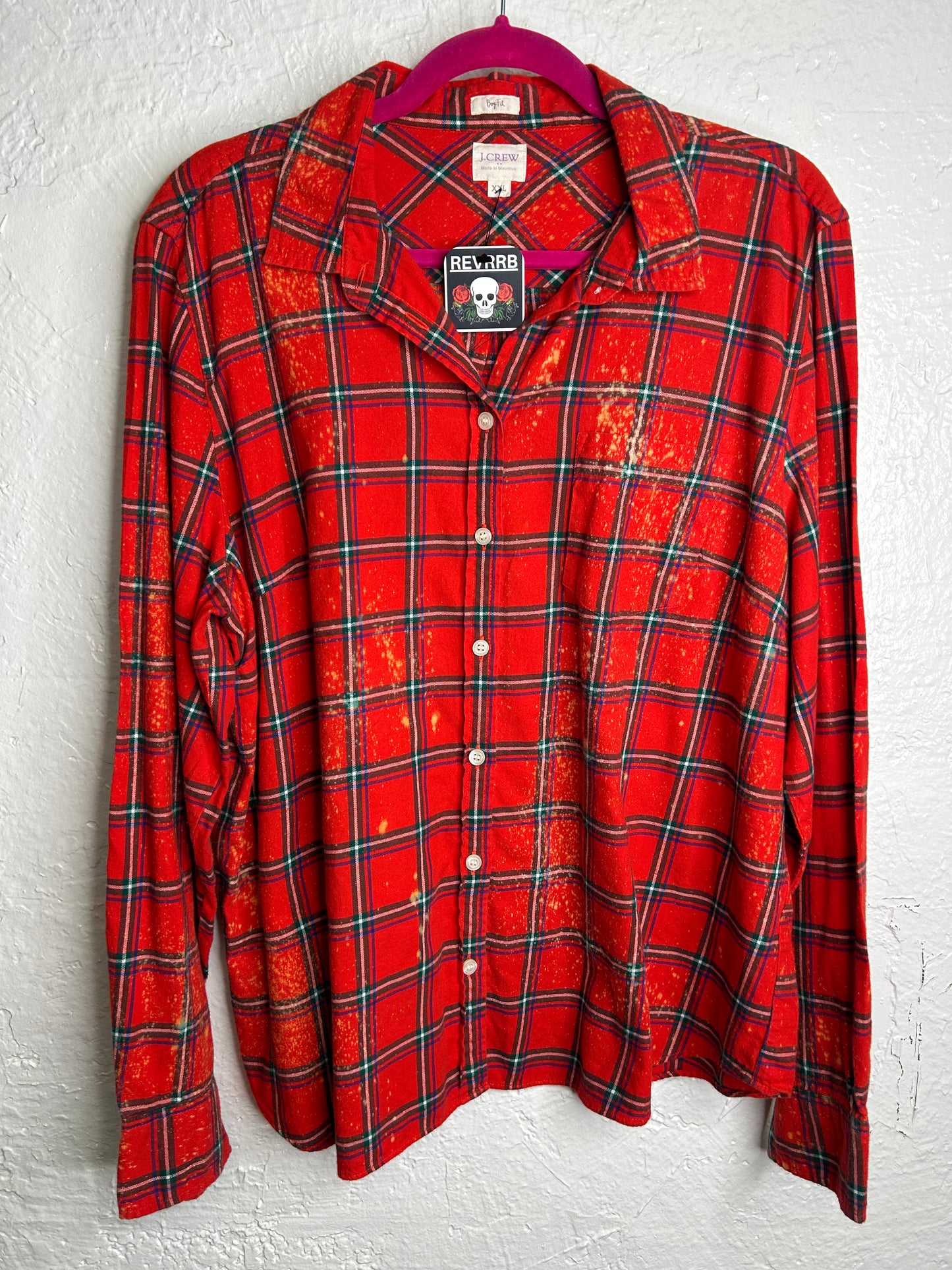 Candy Cane Christmas flannel red green womens size XXL 1X