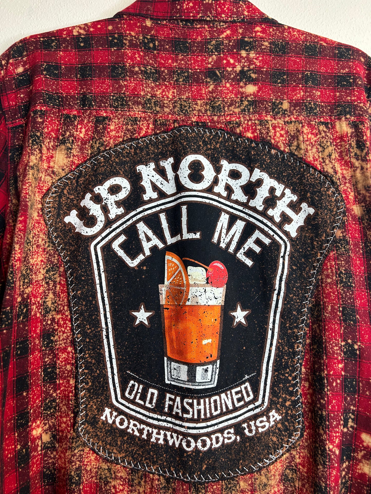 Old Fashioned upcycled flannel shirt womens XL