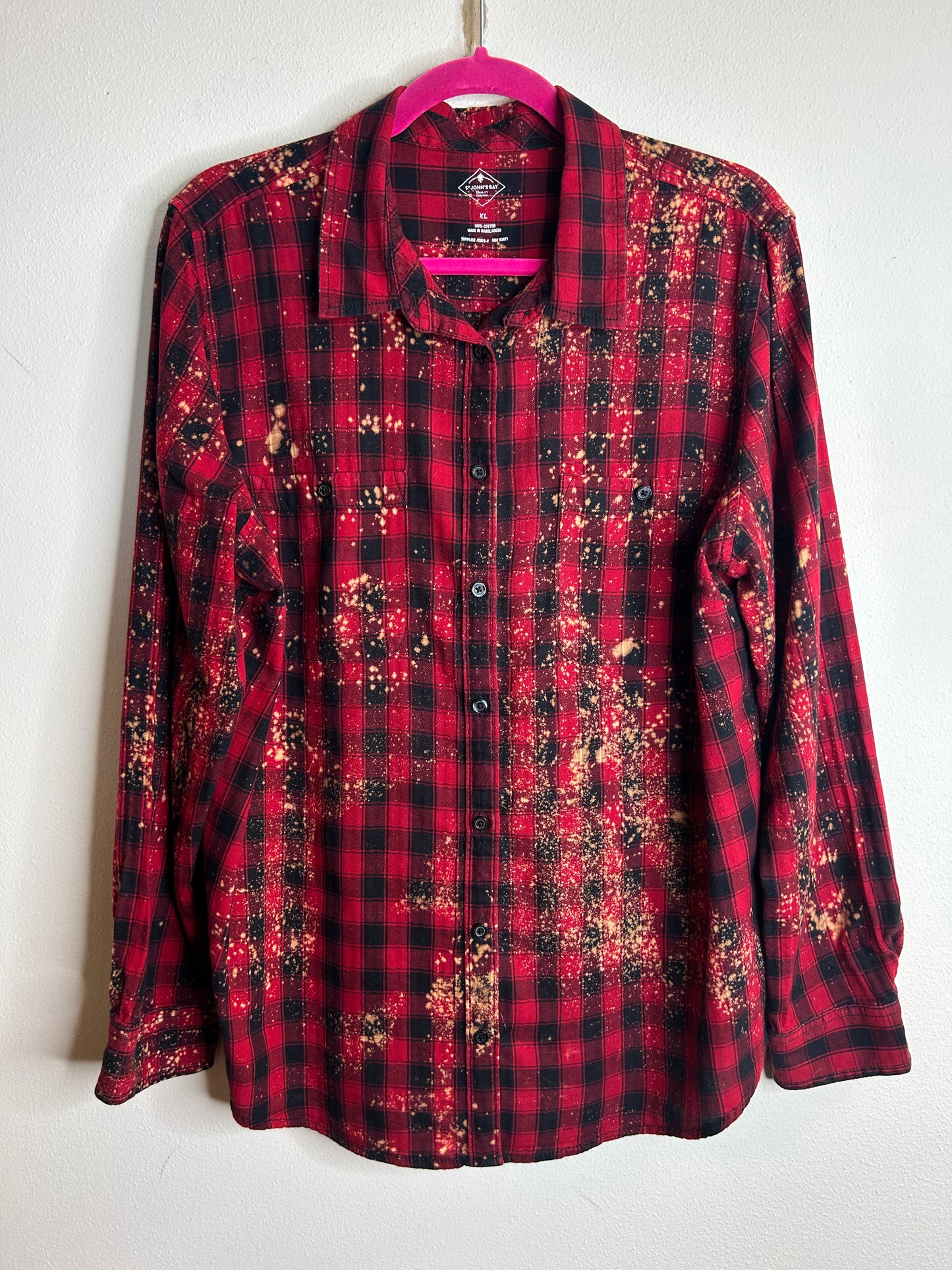 Old Fashioned upcycled flannel shirt womens XL