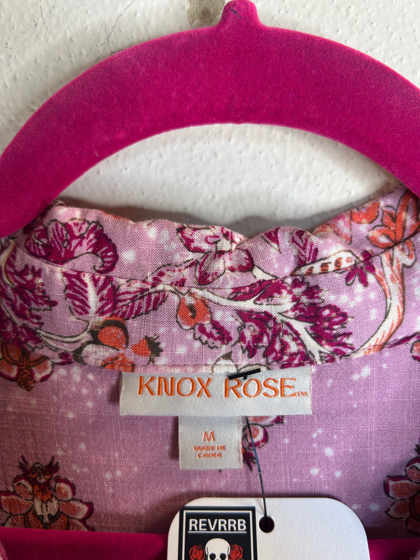 Halloween gnome pink upcycled flannel shirt size M