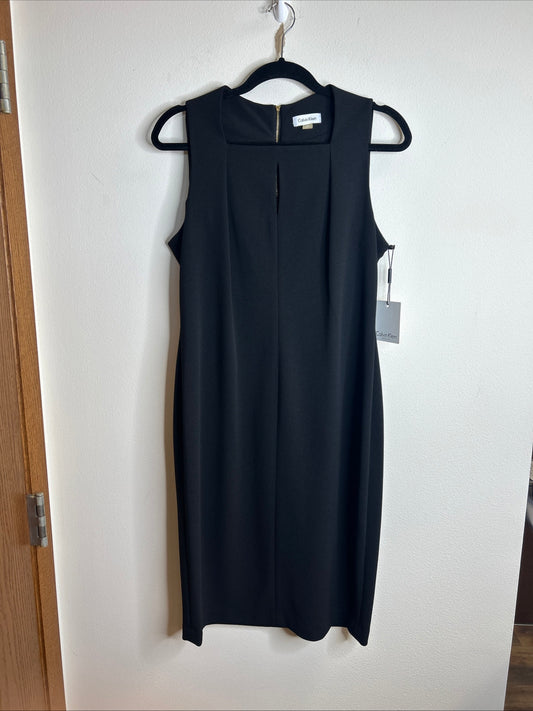 Chic and timeless black midi dress by Calvin Klein size 12