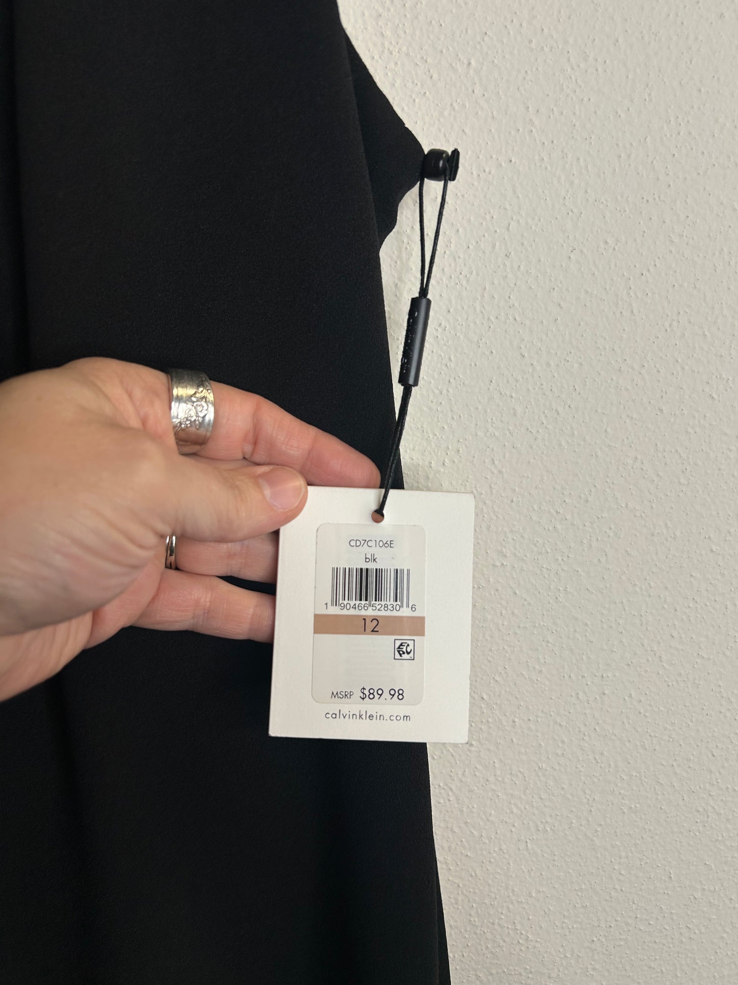 Chic and timeless black midi dress by Calvin Klein size 12