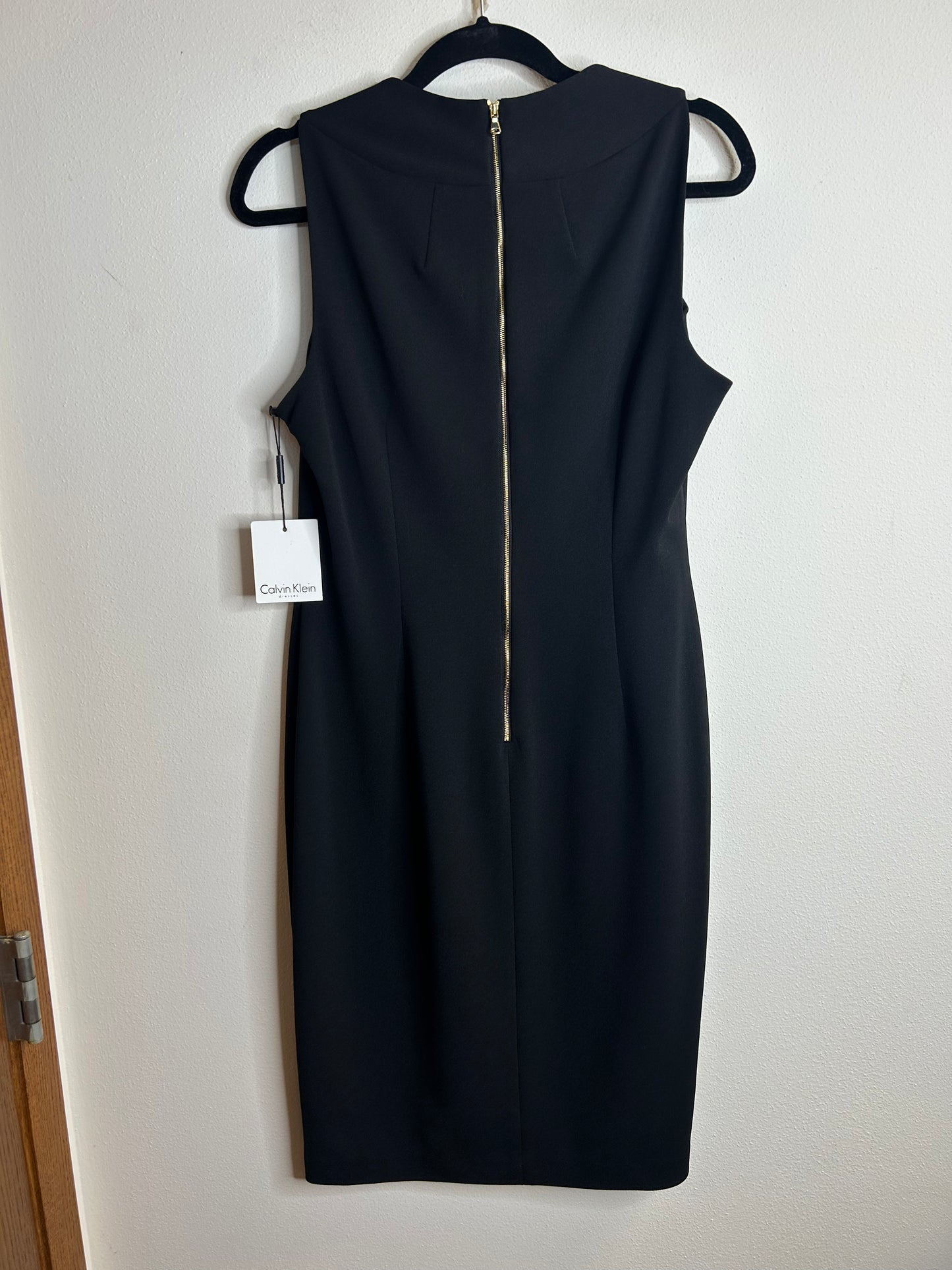 Chic and timeless black midi dress by Calvin Klein size 12