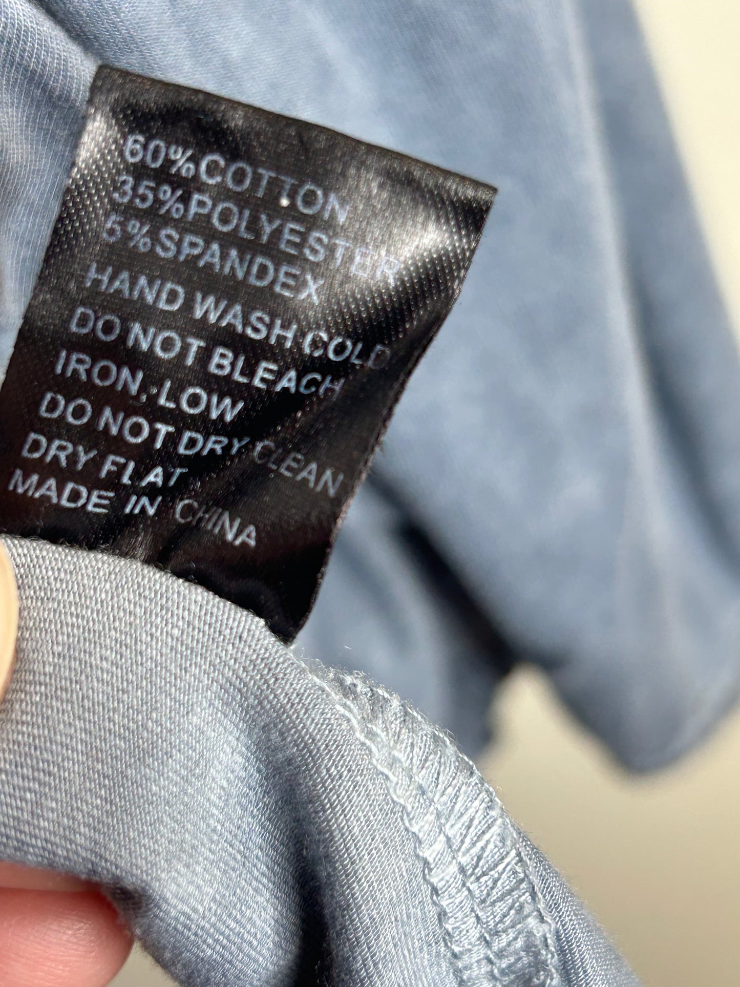 POL Boho Peasant Dusty Blue Lace Tunic Top in size Medium