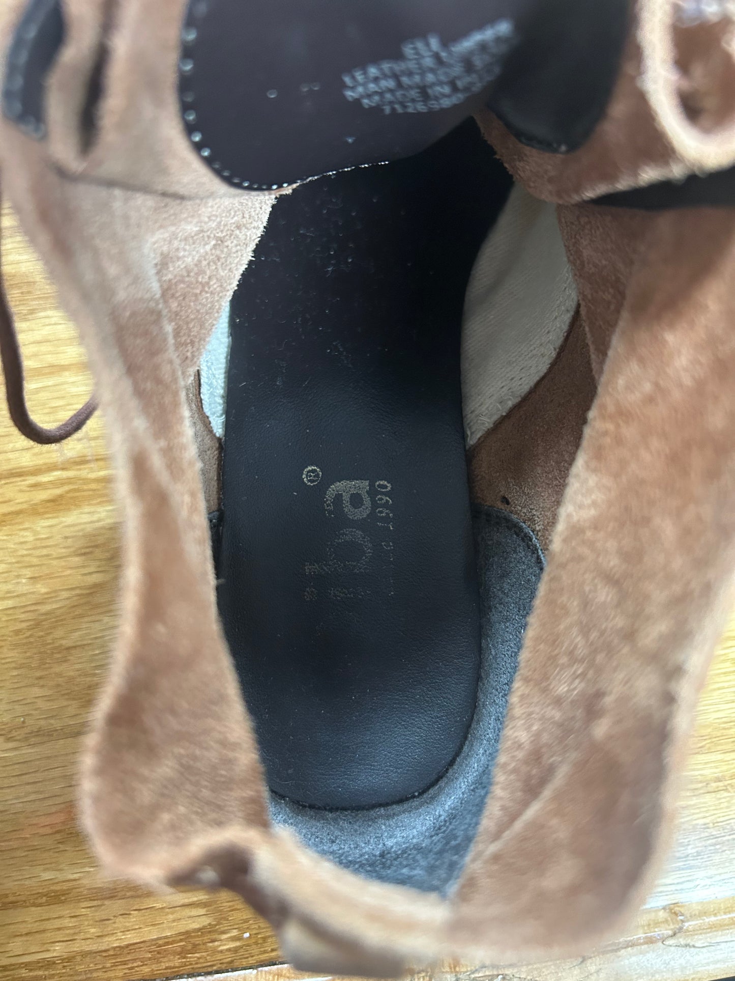 Diba True West Haven lace-up bootie in tan suede leather Womens 9