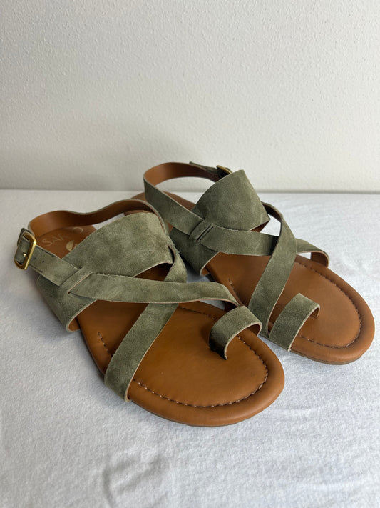 Sarto by Franco Sarto Women's size 8 Gia strappy sandals in olive green suede