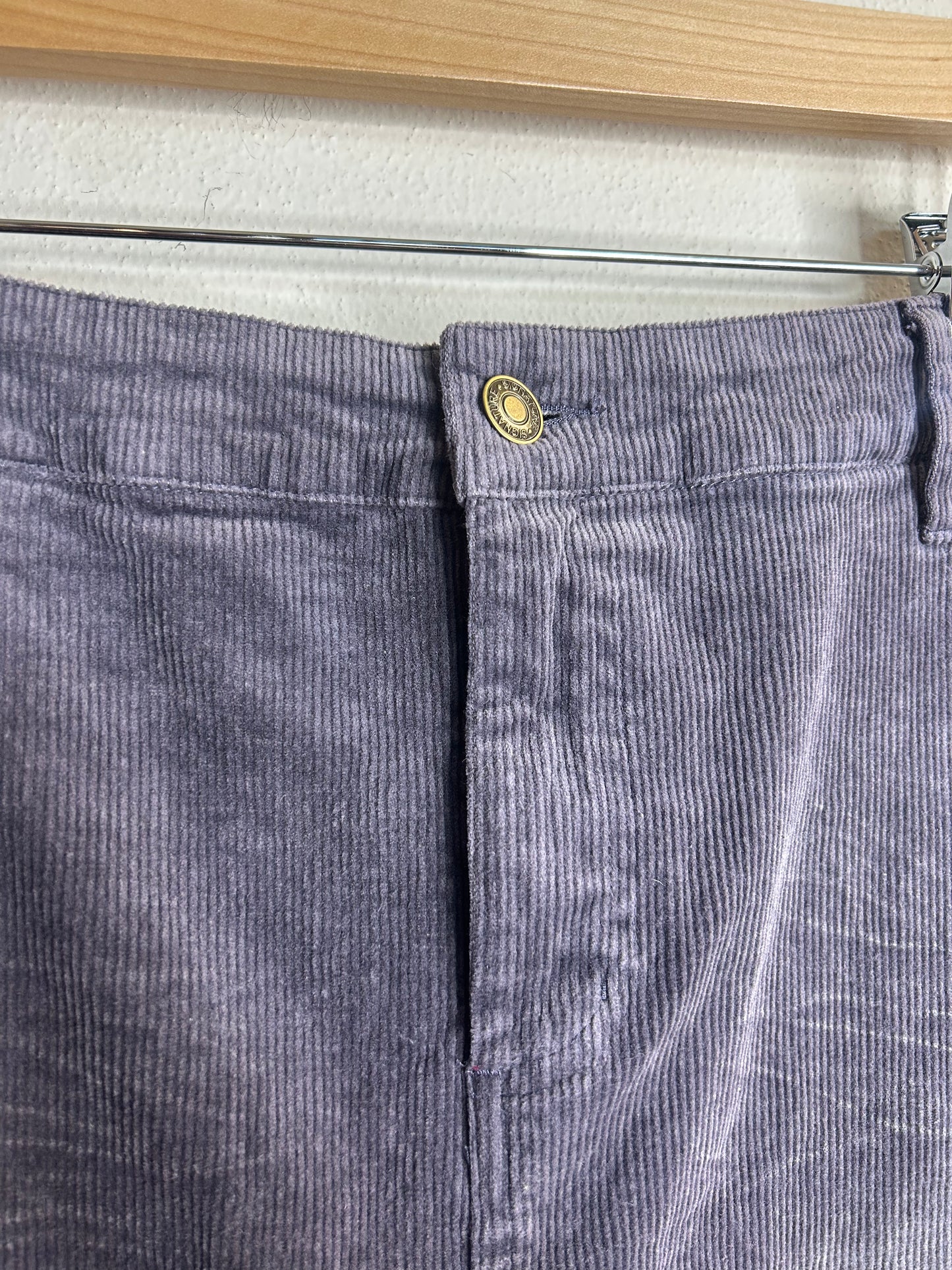 Signature 8 NWT grayish purple corduroy skirt size L
