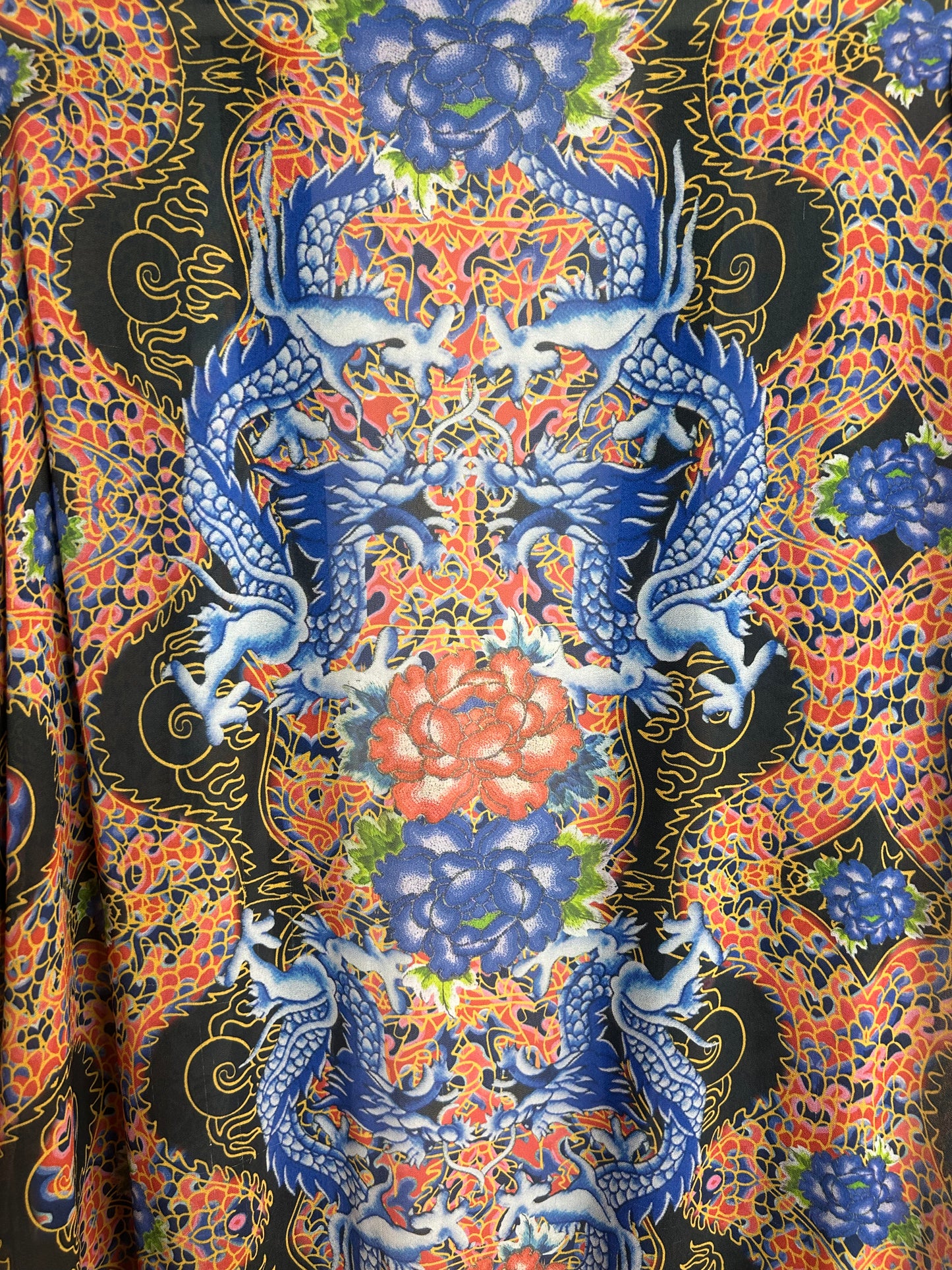 City Chic size XL kimono-style duster with a vibrant dragon