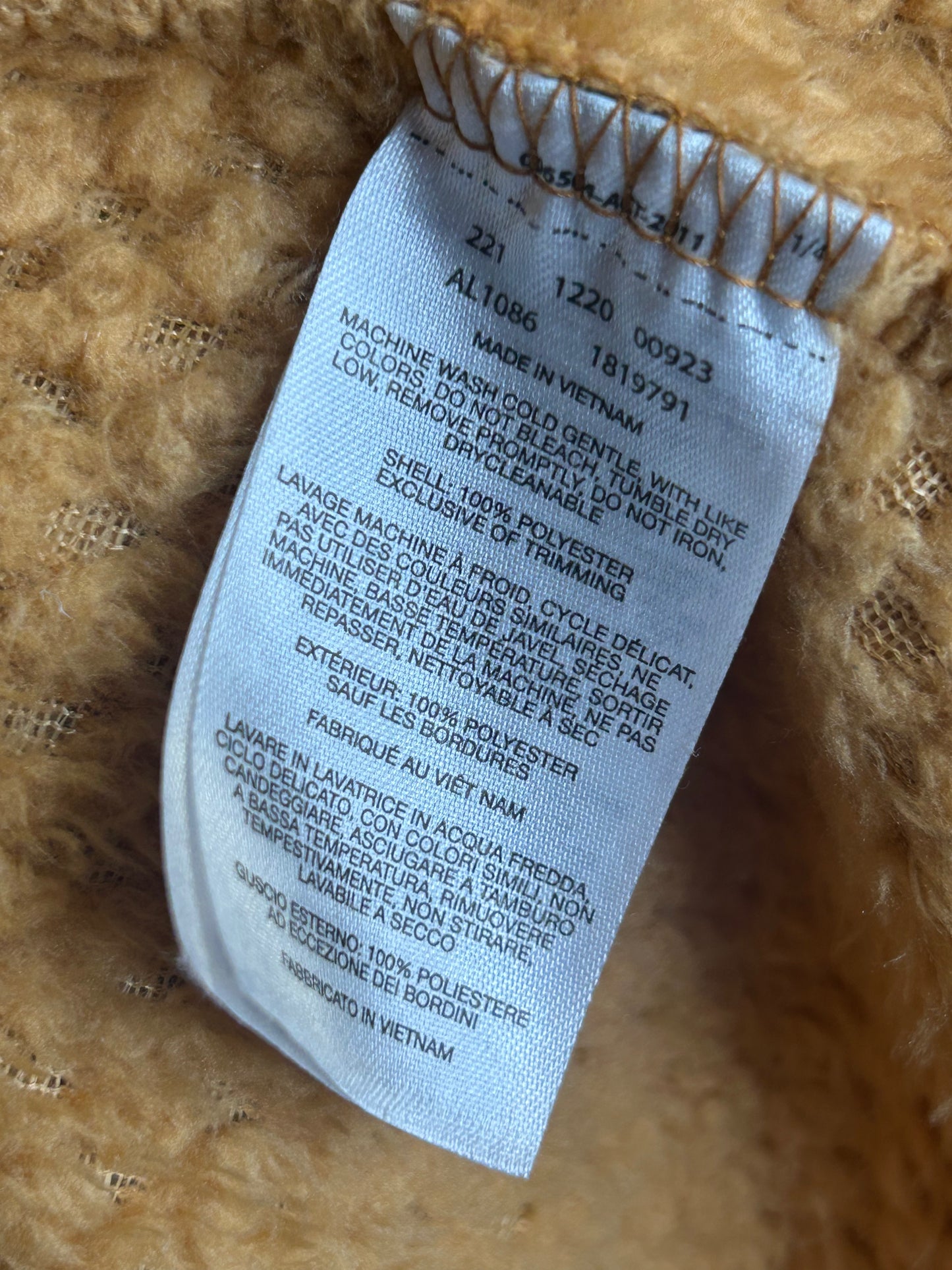 Columbia Women's Full Zip Fleece jacket in a brown/gold color Womens L