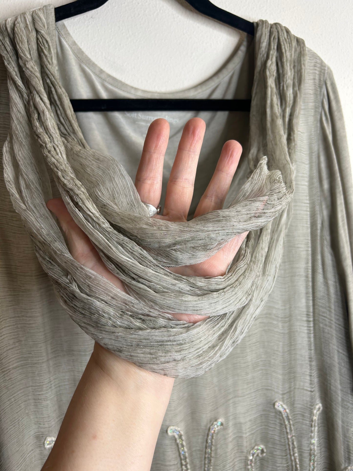 Soft Surroundings Silk tunic womens XL blouse elegant