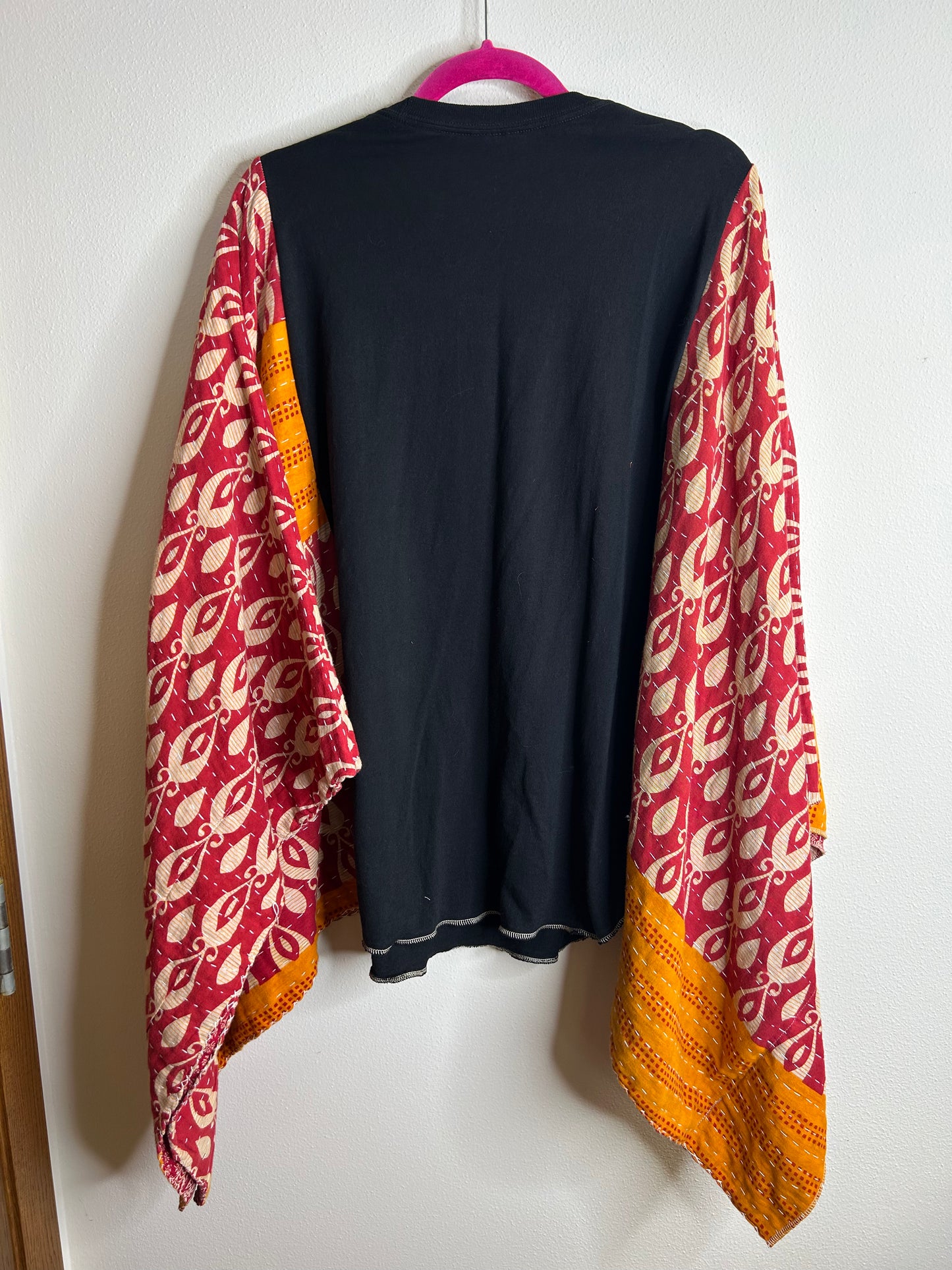 Pantera upcycled kantha poncho